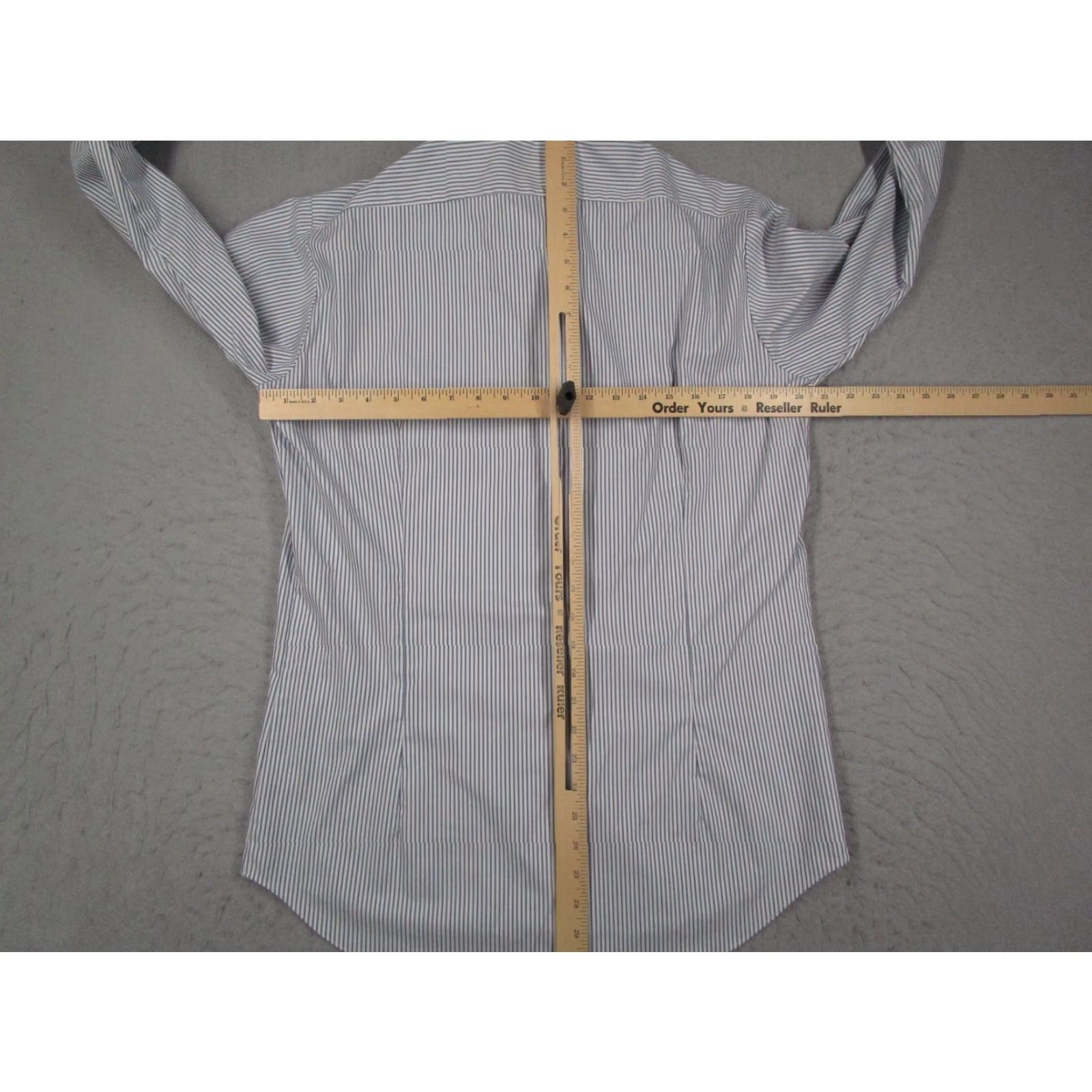 Vintage Hiromichi Nakano Shirt Men L Blue Stripe Slim Contrast Collar Long Sleeve Size US L / EU 52-54 / 3 - 6 Thumbnail