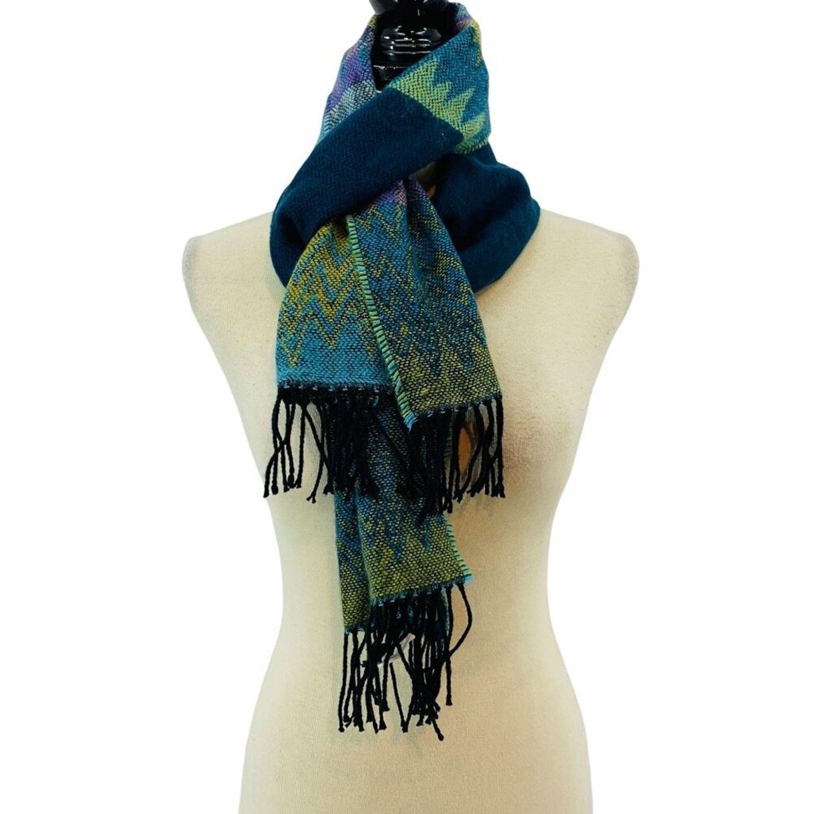 Croft & Barrow Croft & Barrow Colorful Chevron Scarf Fringe OFSM Size ONE SIZE - 1 Thumbnail