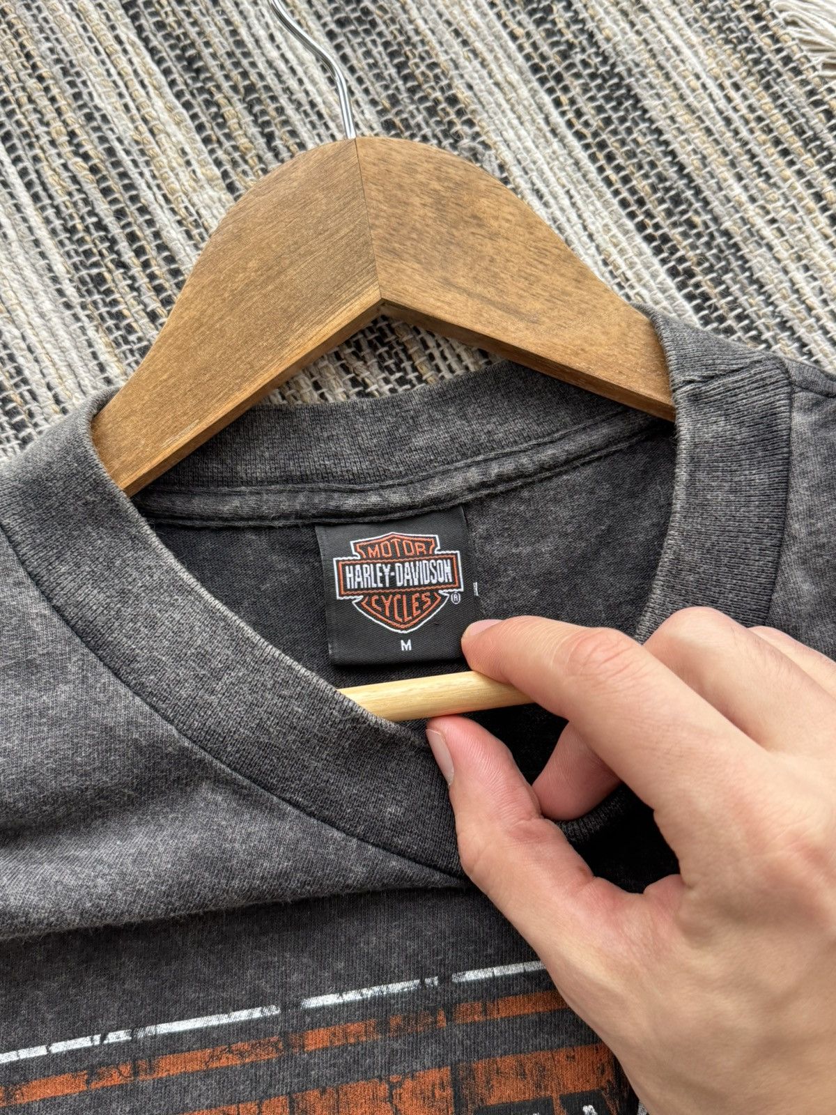 Harley Davidson Vintage Harley Davidson Breda Holland Oversized Gray T-Shirt Size US M / EU 48-50 / 2 - 7 Thumbnail