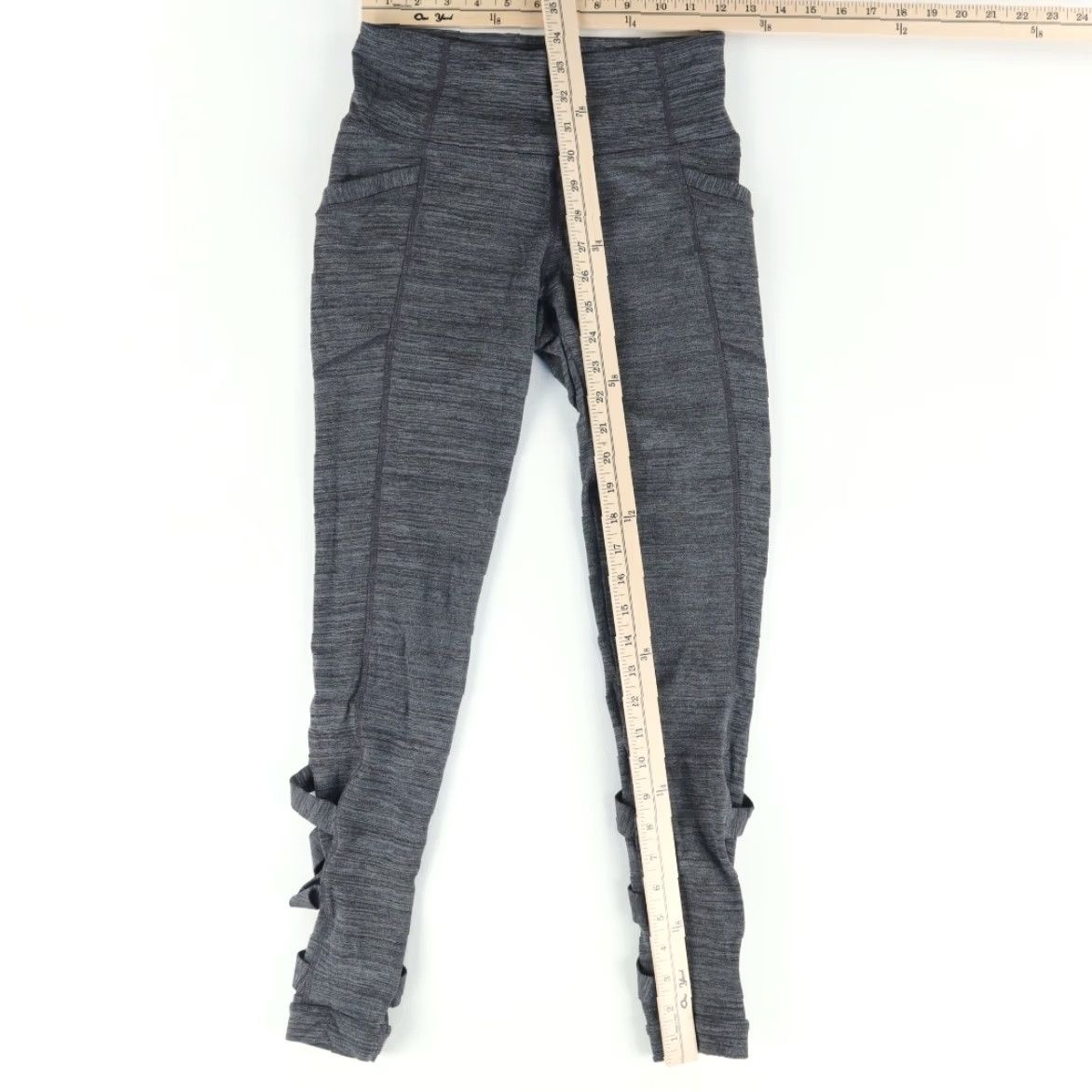 Athleta Athleta Leggings Shirt Women Gray S Criss Cross Chaturanga Nylon Woven Slim Fit Activewear Pants Size 28" / US 6 / IT 42 - 3 Thumbnail