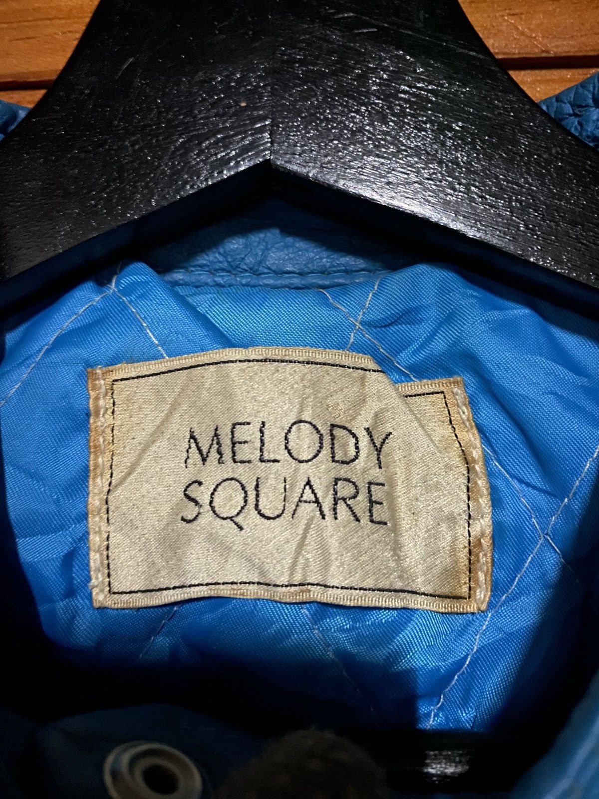 Genuine Leather Vintage Melody Square Blue Cropped Jacket Quilted Lining Size M / US 6-8 / IT 42-44 - 8 Thumbnail