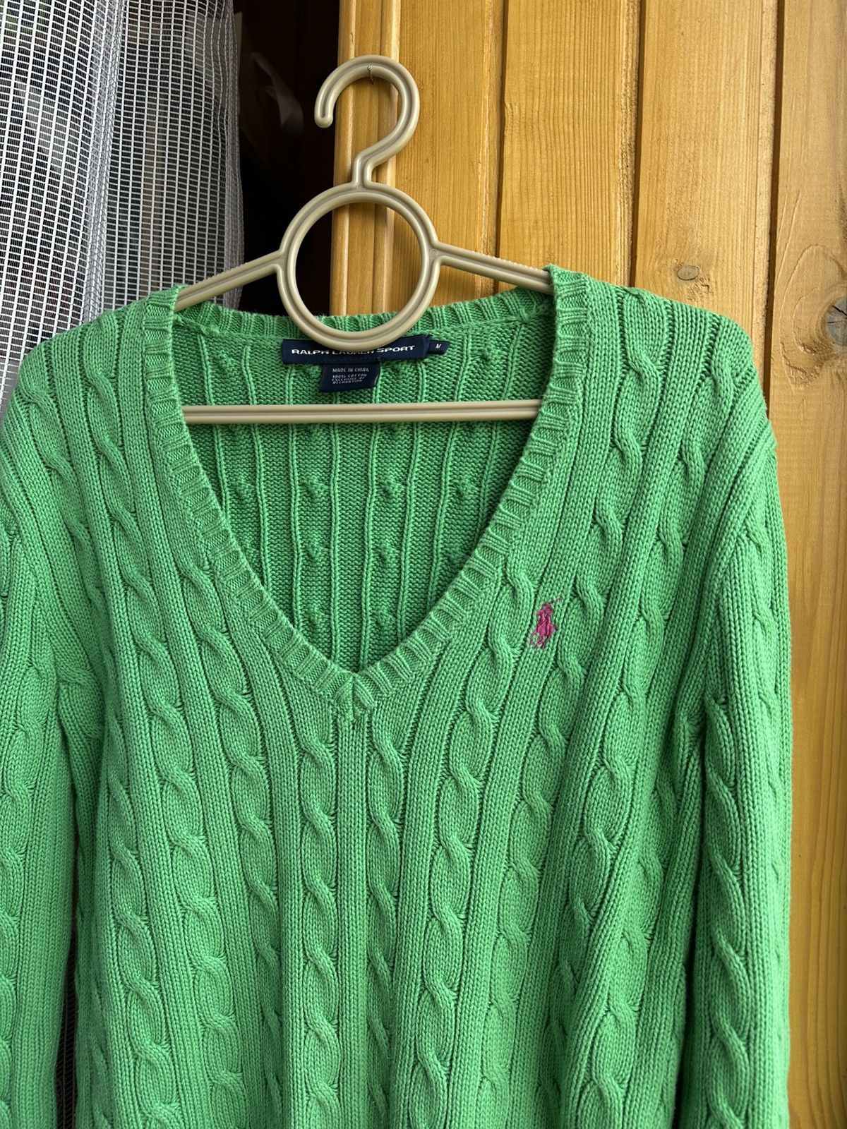 Polo Ralph Lauren Polo Ralph Lauren Sport Sweater Women M Green Cable Knit Size M / US 6-8 / IT 42-44 - 2 Thumbnail