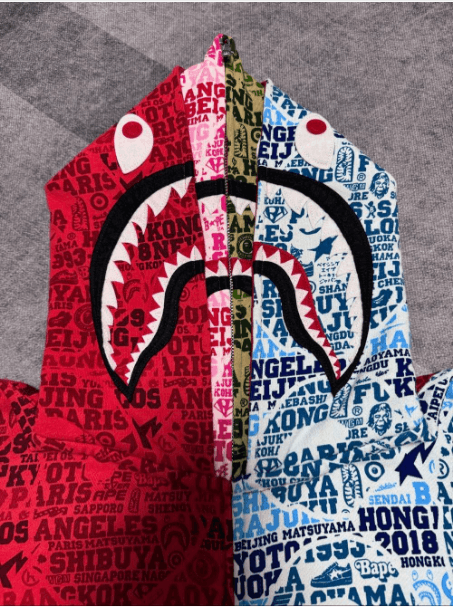 Bape Bape Shark Hooded Jacket Size US L / EU 52-54 / 3 - 2 Thumbnail