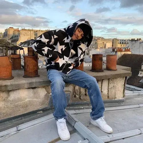 Japanese Brand Star Oversize Zip Up Hoodie Y2k 90’s Hip Hop Size US L / EU 52-54 / 3 - 2 Thumbnail