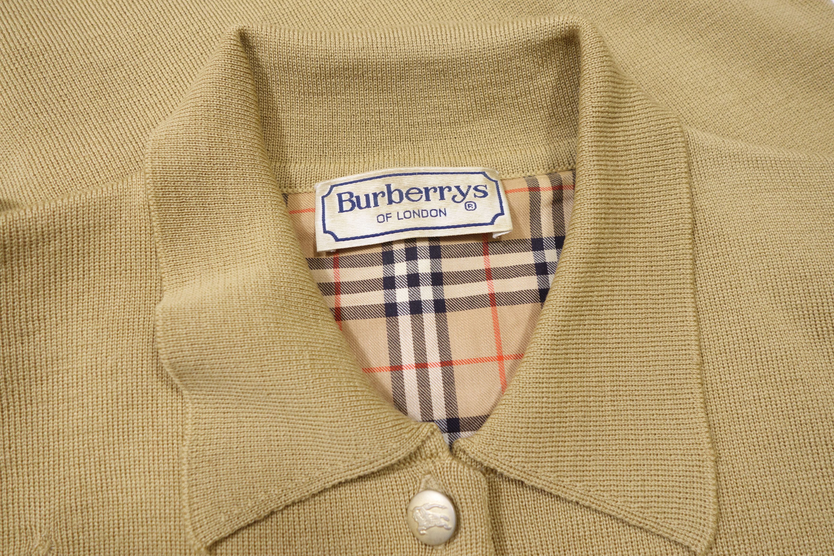 Burberry 90s Burberrys Wool Button-Up Cardigan Nova Check Vintage Size L / US 10 / IT 46 - 9 Thumbnail