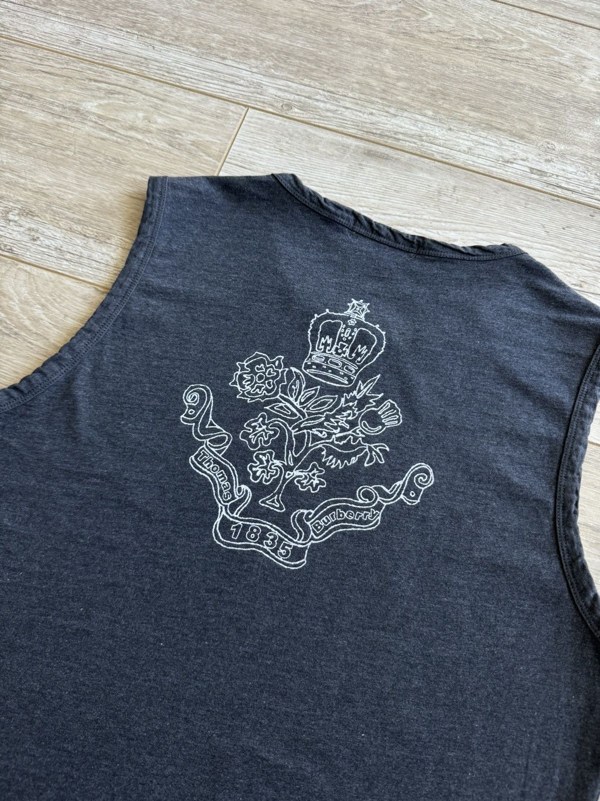 Burberry Thomas Burberry Motorbike Logo Sleeveless Shirt Size M / US 6-8 / IT 42-44 - 6 Thumbnail