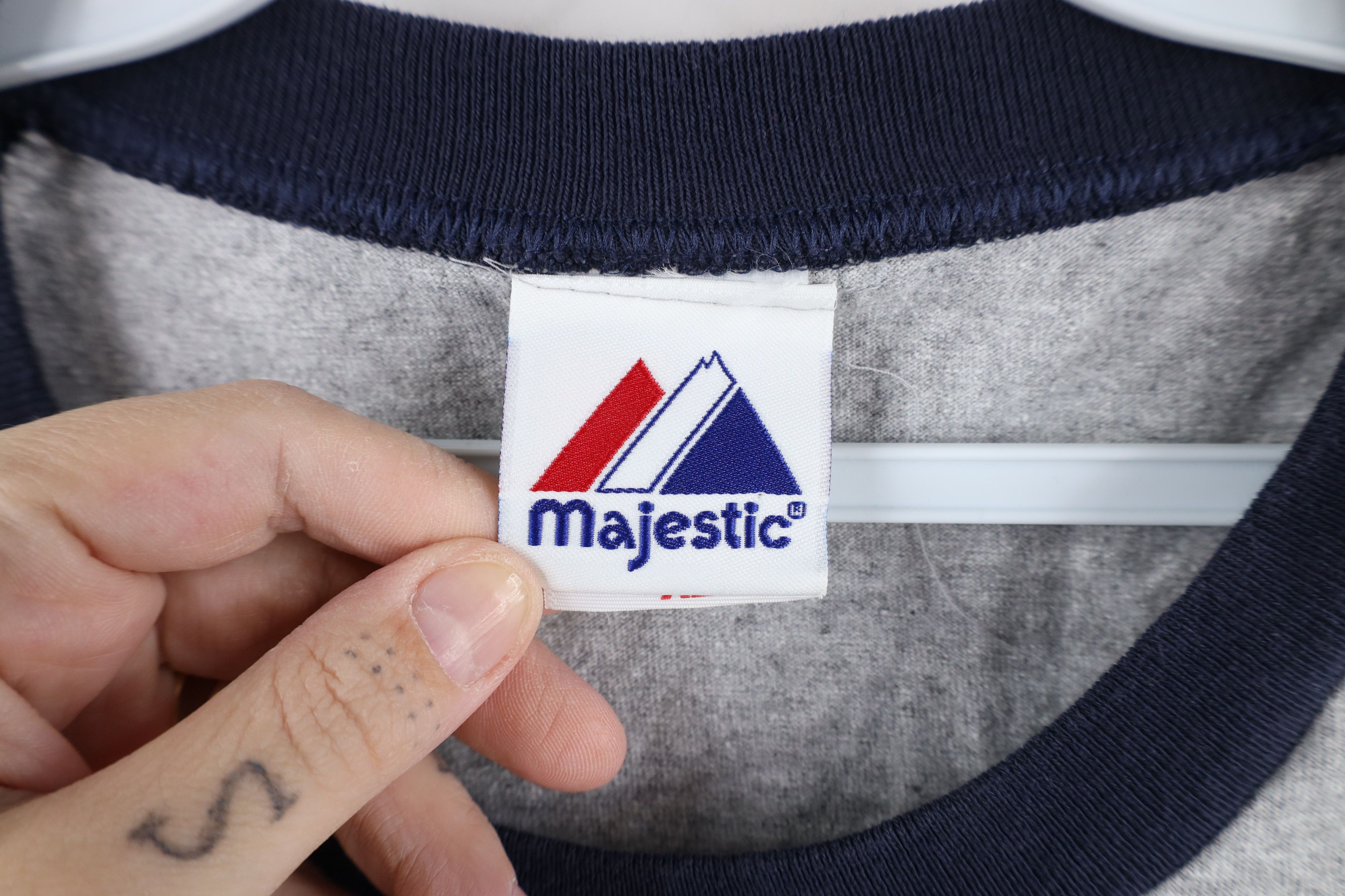 Majestic × Vintage Vintage Y2K 2008 Majestic Baseball 3/4 Sleeve Raglan T-Shirt Size US XL / EU 56 / 4 - 6 Thumbnail