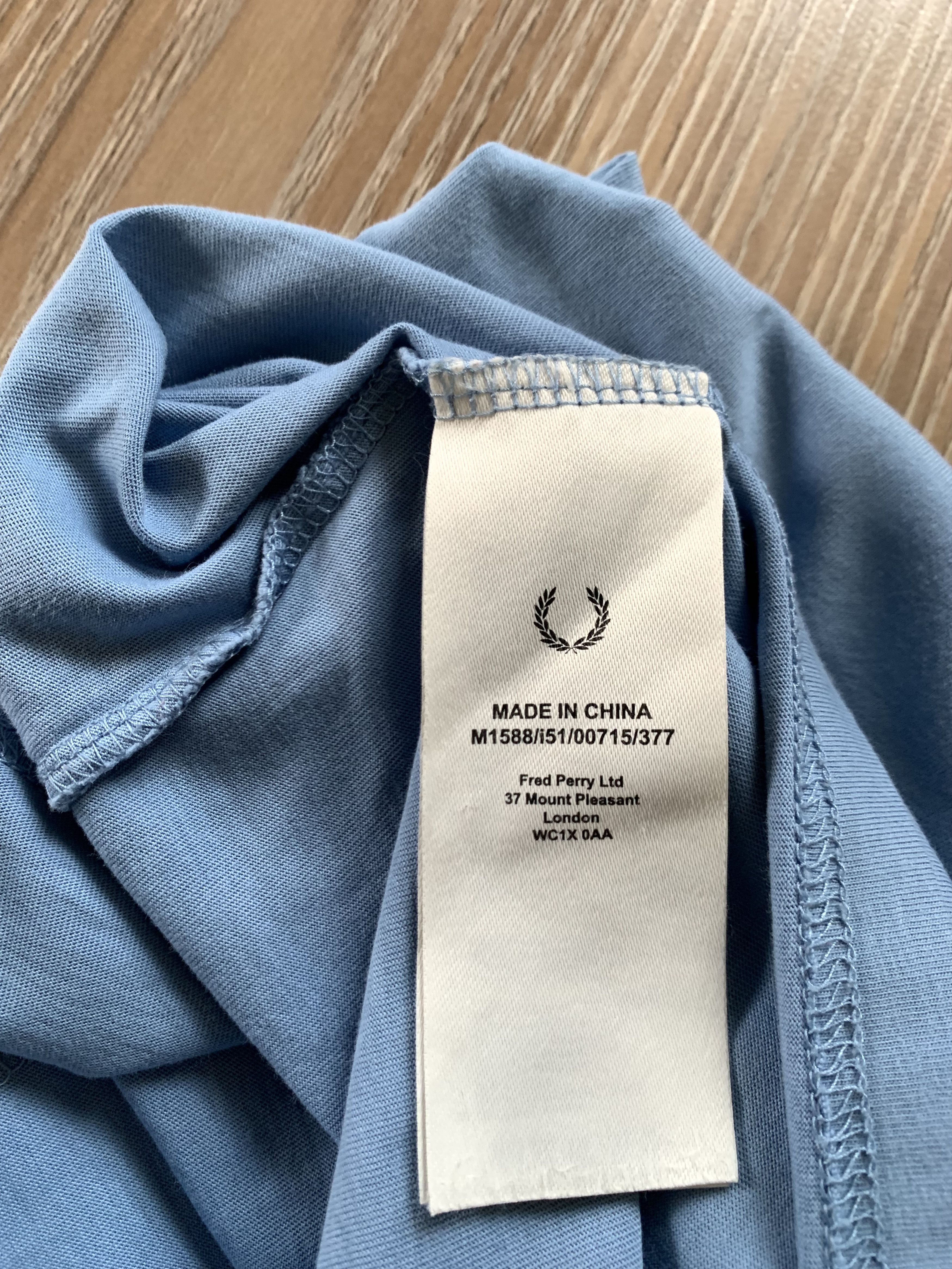 Fred Perry × Vintage Fred Perry Light Blue Cotton T Shirt Size US M / EU 48-50 / 2 - 7 Thumbnail