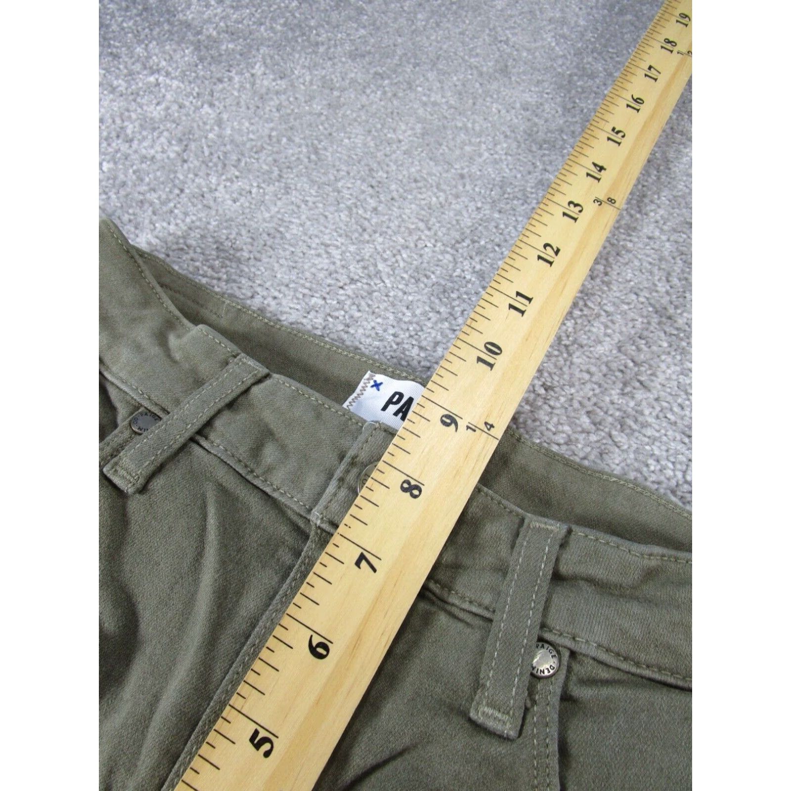 Paige Paige Womens 27 Indio Zip Pale Green Denim Skinny Jeans Size 27" / US 4 / IT 40 - 6 Thumbnail