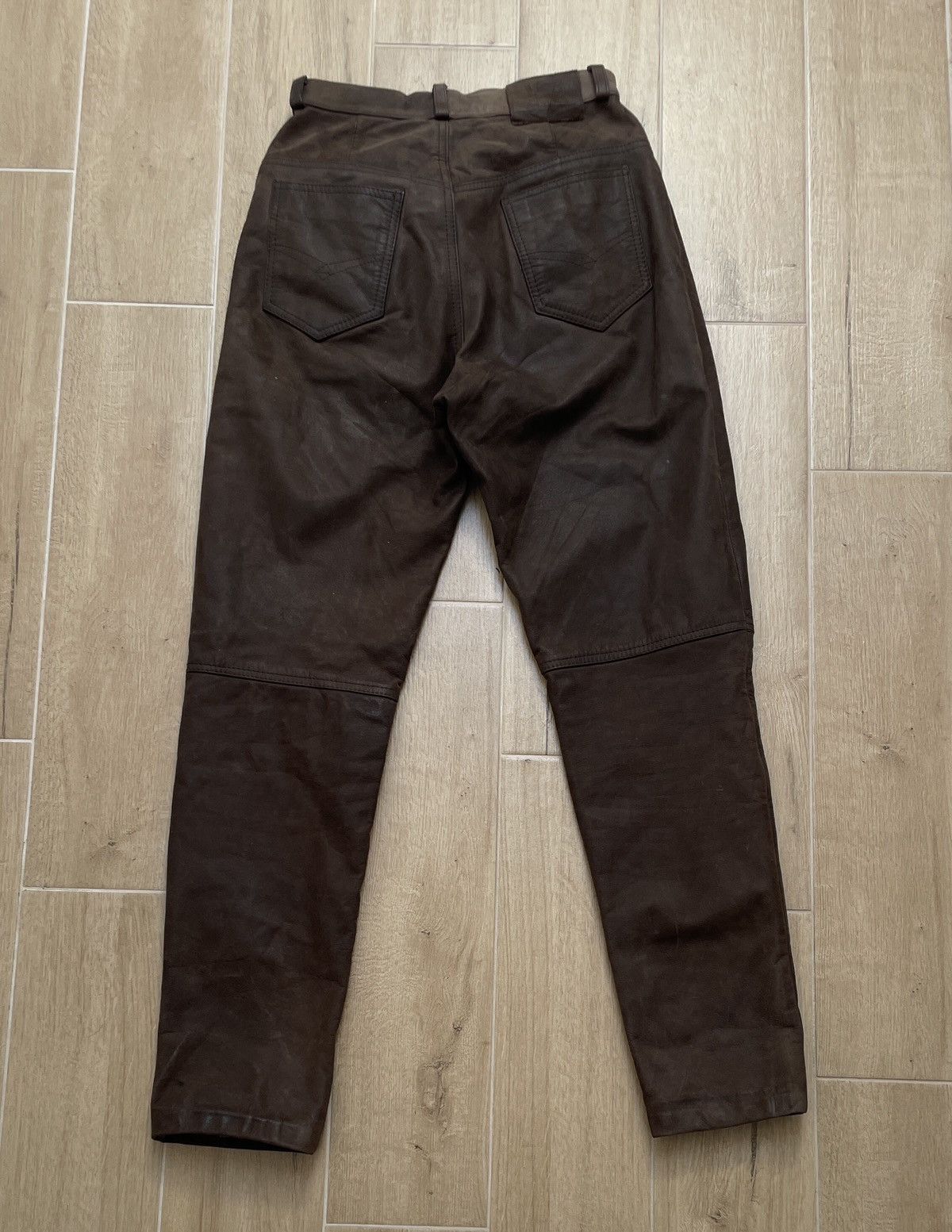 Leather Tomahawk Vintage 90s Y2K Brown Cowboy Genuine Leather Pants Size US 31 - 3 Thumbnail