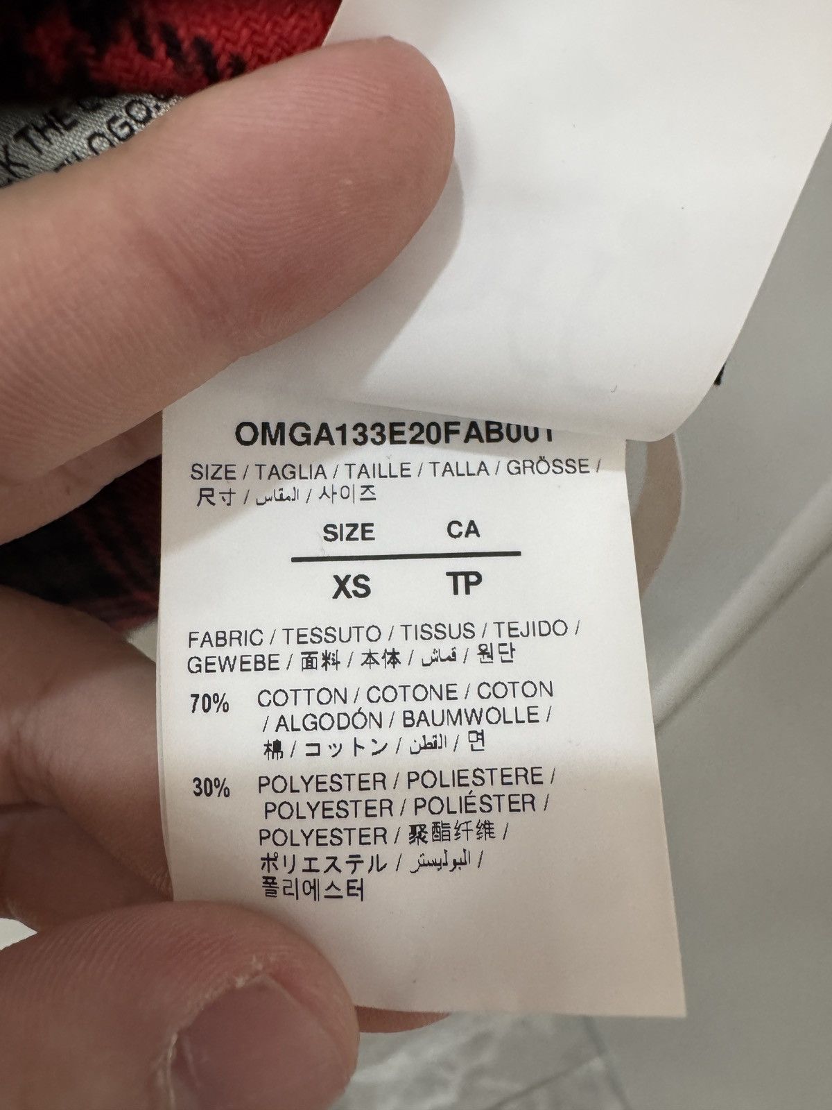 Off-White Off White Red Flannel Button Up Size US XS / EU 42 / 0 - 6 Thumbnail