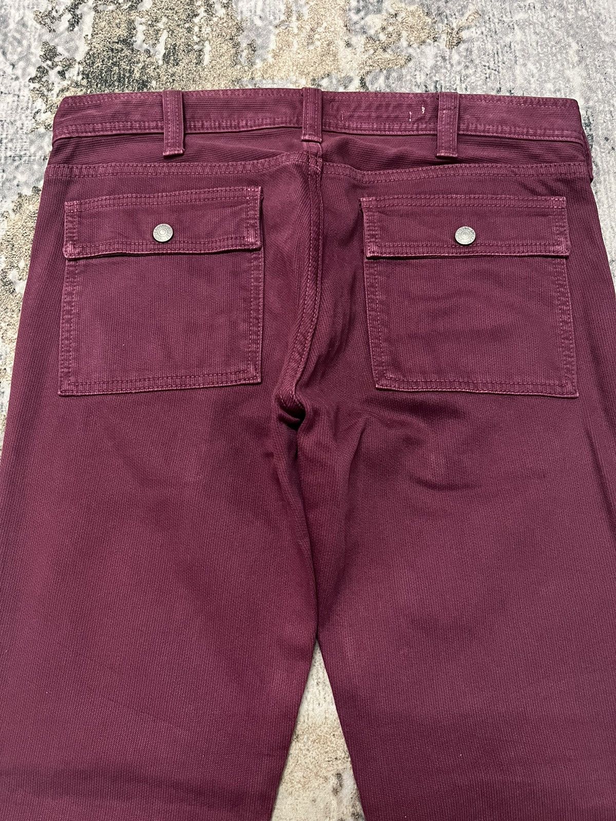 Japanese Brand × Vintage Vintage Spellbound Red Velvet Six Pocket BushPant Bootcut Size US 30 / EU 46 - 7 Thumbnail