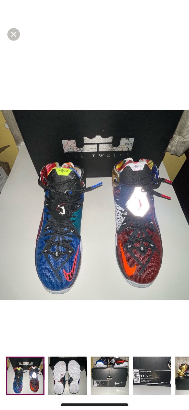 image of Nike Lebron Xii Se Shoes in Red, Men's (Size 11.5)