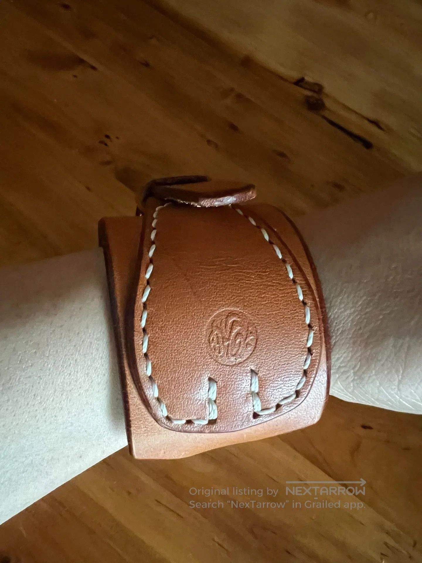 Japanese Brand Tenjin Works Genuine Japanese Oak Leather Bracelet. Size ONE SIZE - 9 Thumbnail