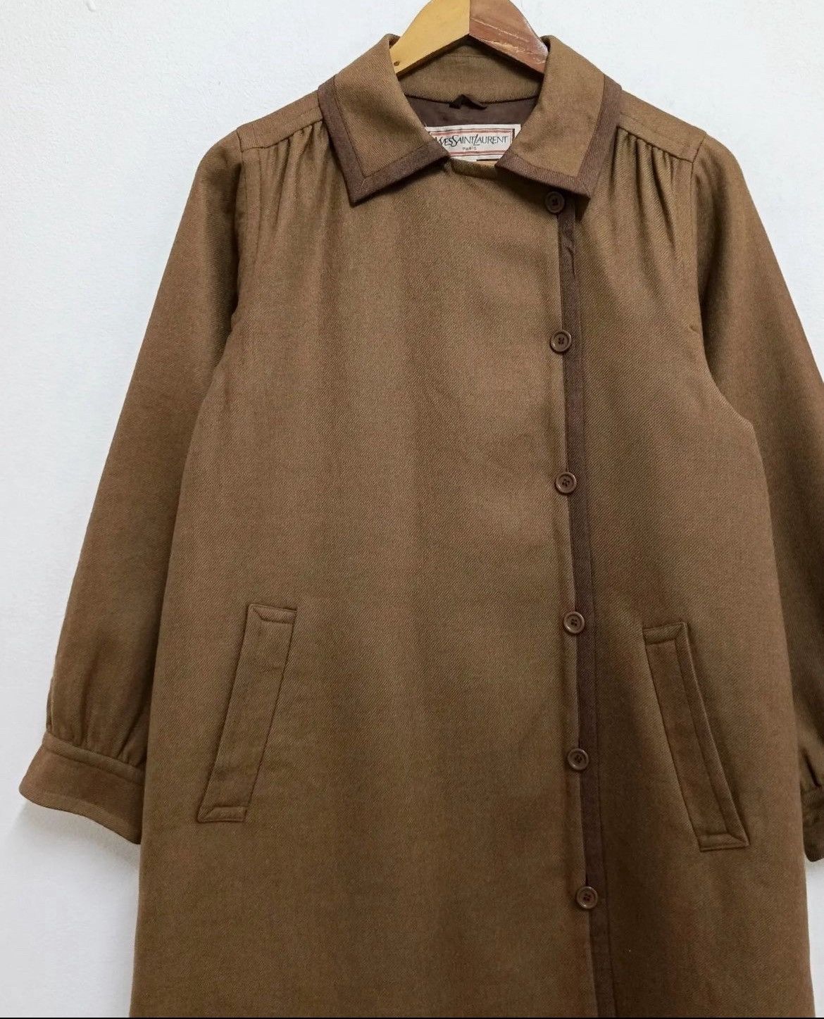 Saint Laurent Paris Vintage Yves Saint Laurent Luxury Trench Coat Size M / US 6-8 / IT 42-44 - 2 Thumbnail