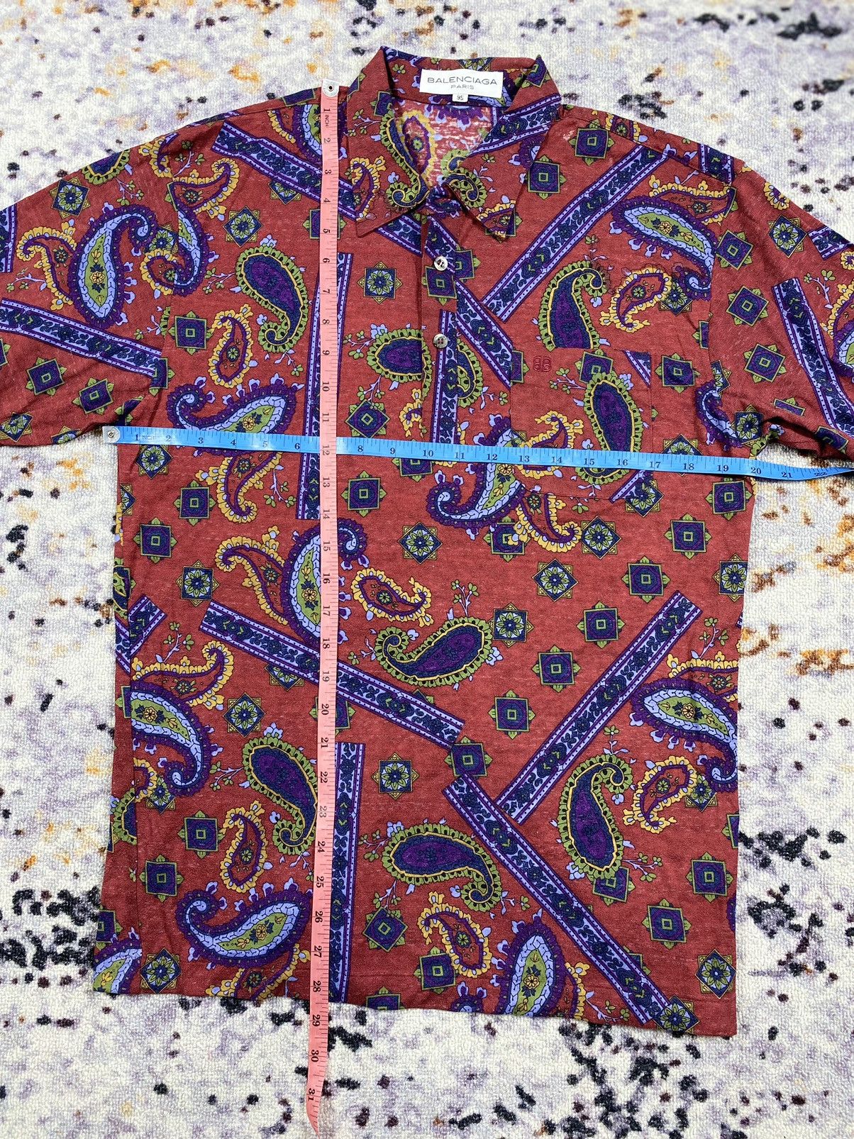 Balenciaga Vintage Balenciaga Pattern bandana shirt Size US M / EU 48-50 / 2 - 9 Thumbnail