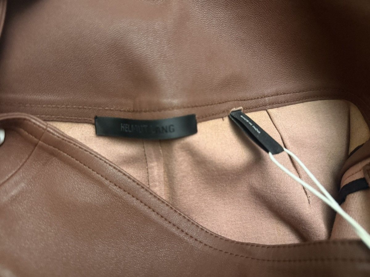 Helmut Lang helmet lang brown leather pants Size 27" / US 4 / IT 40 - 3 Thumbnail