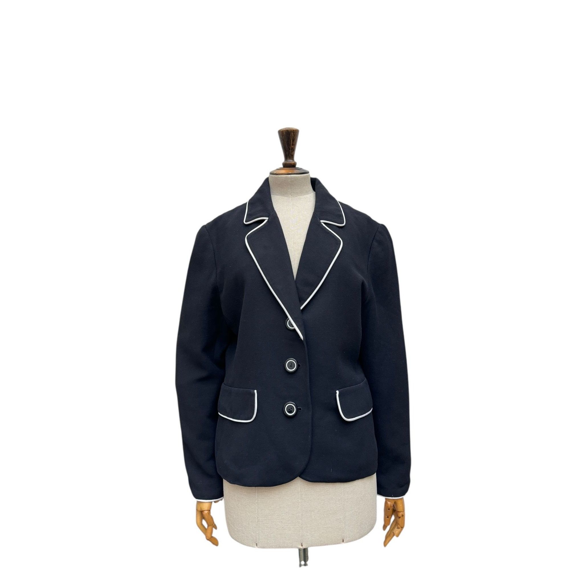 Yves Saint Laurent Spring 1996 Black Blazer Jacket Size L / US 10 / IT 46 - 1 Thumbnail