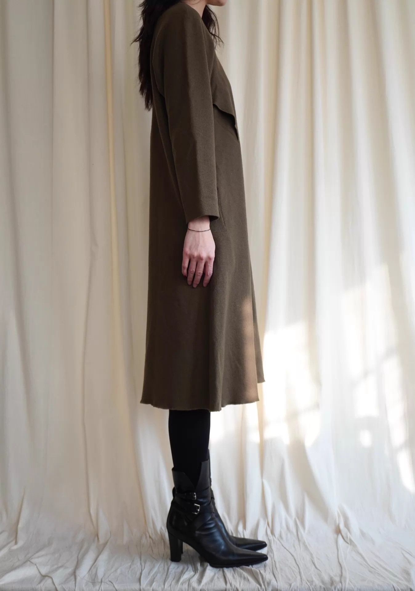 Y's Y's by Yohji Yamamoto 1980s Wool Back Button Dress S/M Size S / US 4 / IT 40 - 7 Thumbnail