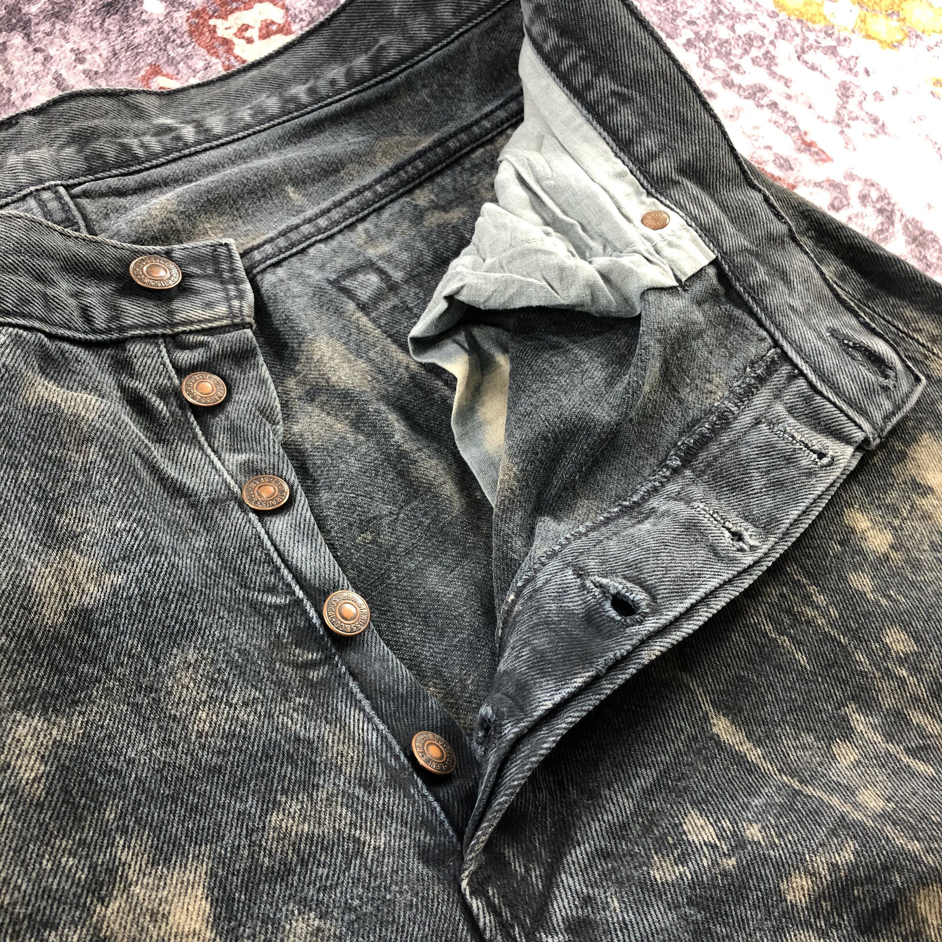 Levi's × Vintage Vintage 90s Levis 501 Faded Black Jeans-JM2432 Size US 36 / EU 52 - 10 Thumbnail