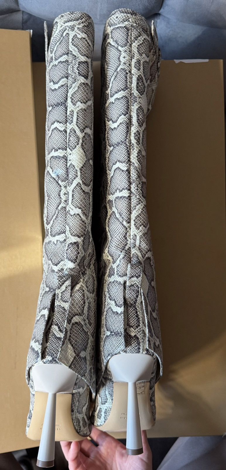 GIA BORGHINI Gia Borghini Florence Synthetic Python 9050, Size US 6, Size US 6 / IT 36 - 5 Thumbnail