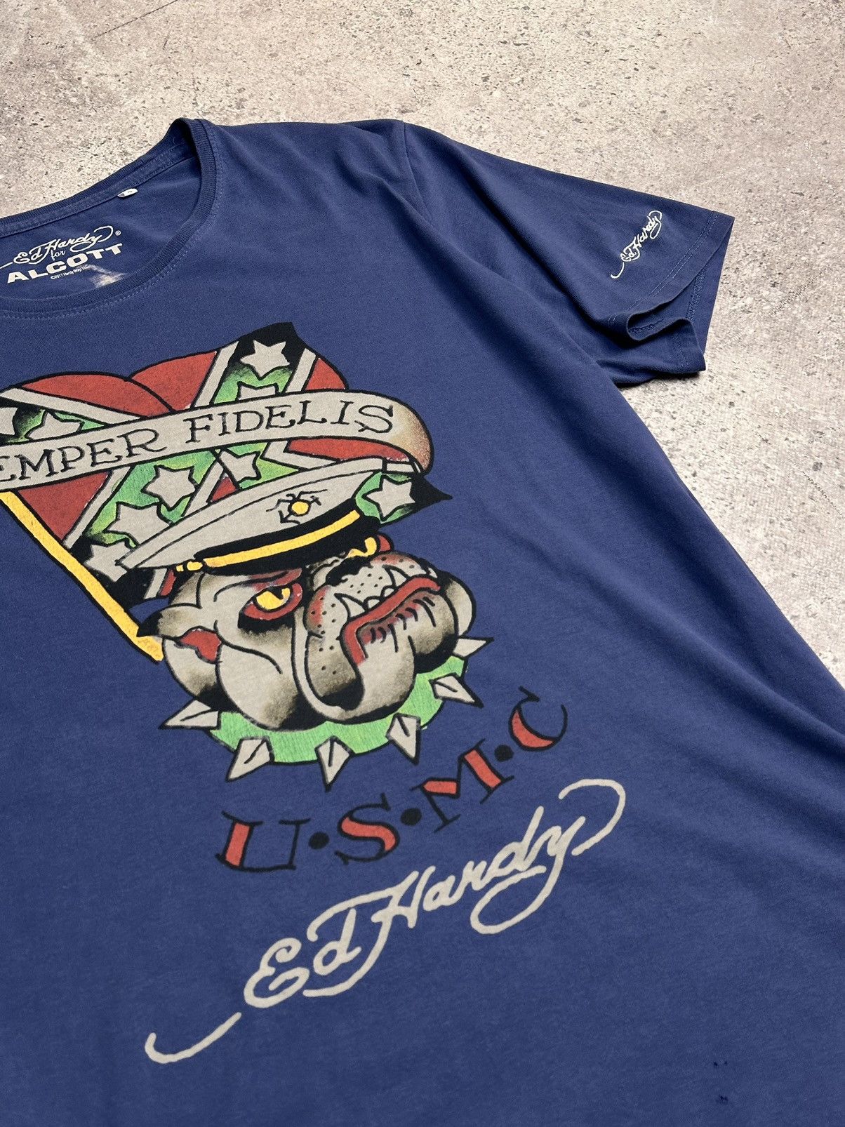 Ed Hardy Rare Skull & Bulldogs Graphics Love Is Mystery By Ed Hardy Size US M / EU 48-50 / 2 - 3 Thumbnail