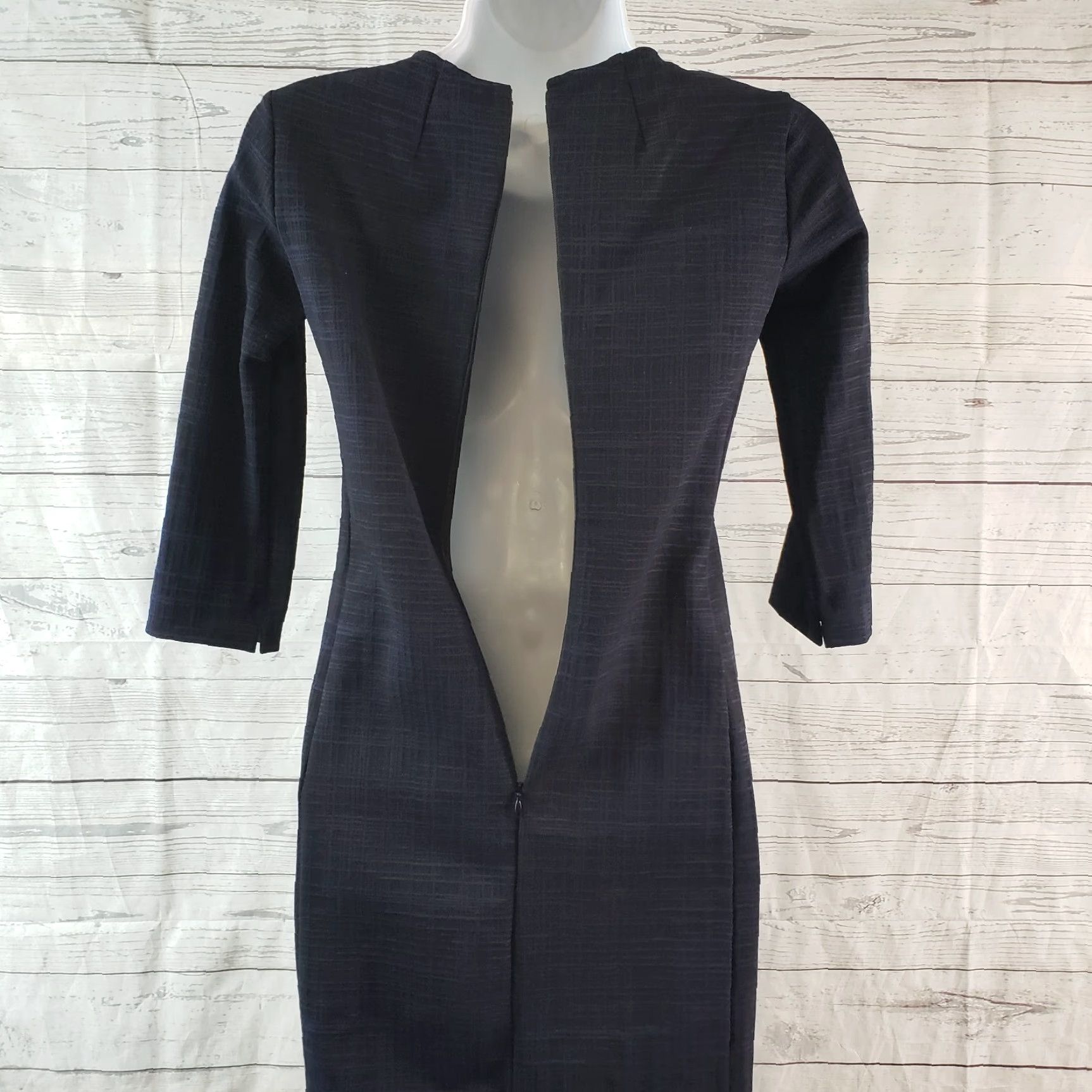 Theory Theory Womens Mini Dress Sz 0 Black 3/4 Sleeve Dress Womens Black Theory Mini 0 Size XS / US 0-2 / IT 36-38 - 5 Thumbnail