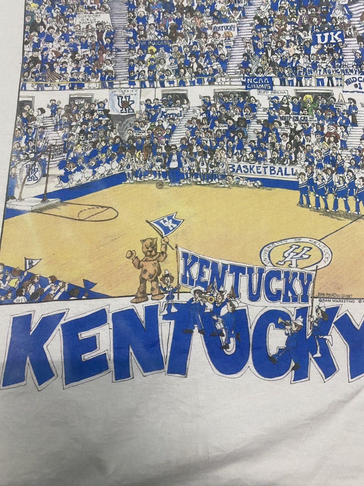 NBA 🔥VINTAGE 80s NCAA UNIVERSITY KENTUCKY BASKETBALL Size US XL / EU 56 / 4 - 7 Thumbnail
