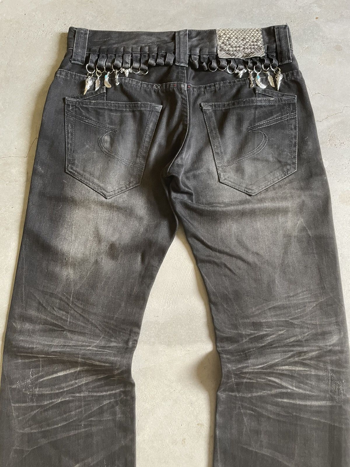 5351 POUR LES HOMMES × Obelisk × semanticdesign Semantic design Pierced & Charms Gothic Claw Mark Jeans Size US 30 / EU 46 - 4 Thumbnail