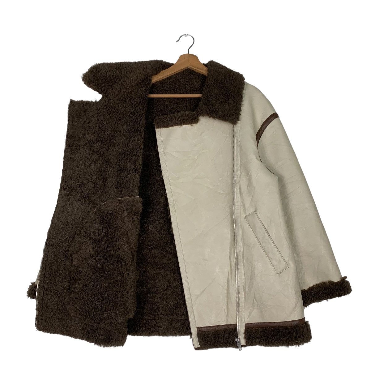 Japanese Brand MURUA Asymmetrical Sherpa Jacket #0506-C23 Size US S / EU 44-46 / 1 - 9 Thumbnail