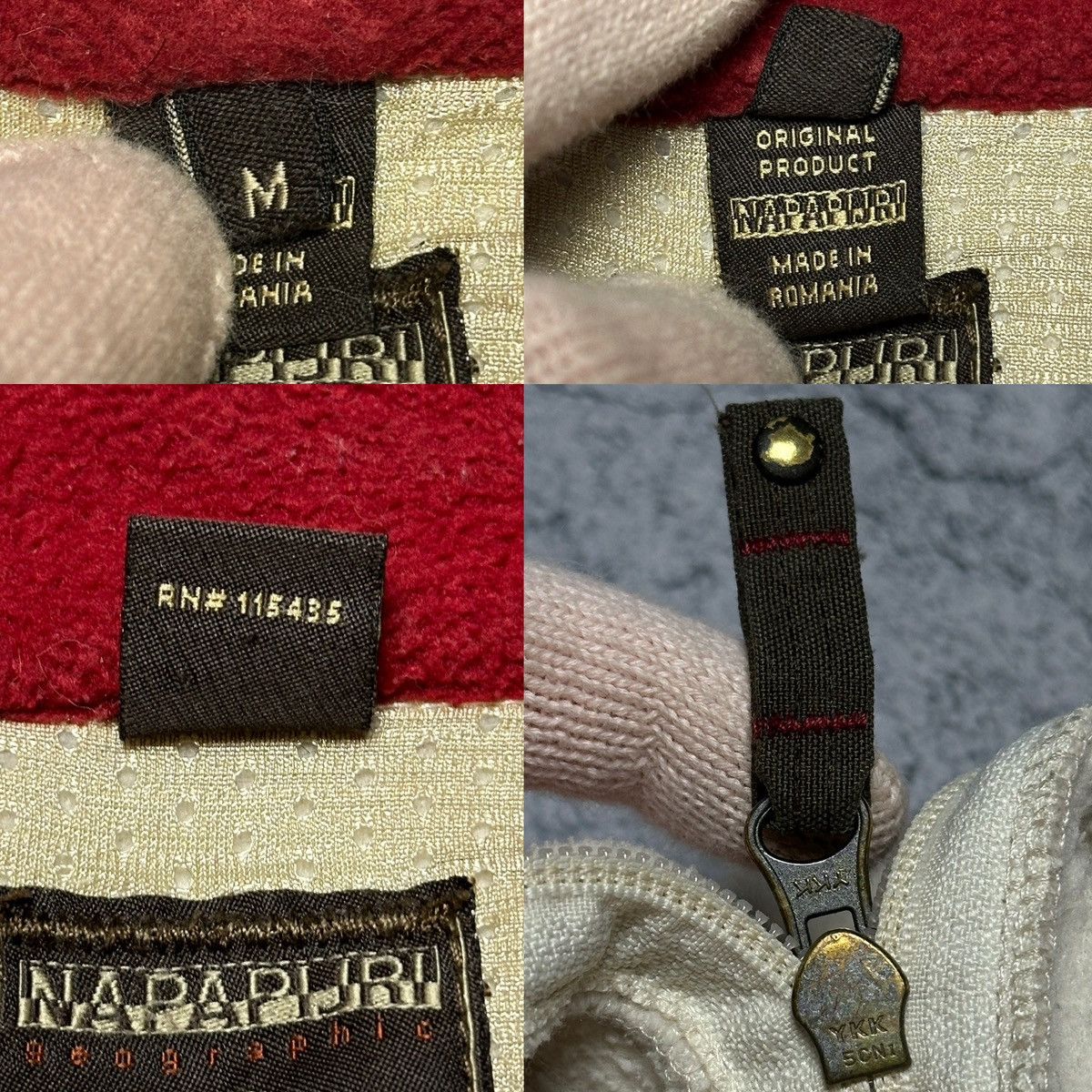 Napapijri × Vintage Vintage Napapijri Big Logo Fleece Anorak Size M / US 6-8 / IT 42-44 - 6 Thumbnail