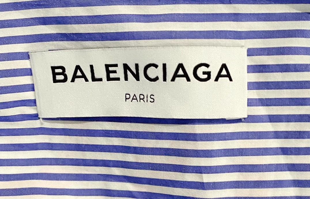 Balenciaga Balenciaga Blue Striped Shirt Size 34 Size XS / US 0-2 / IT 36-38 - 5 Thumbnail