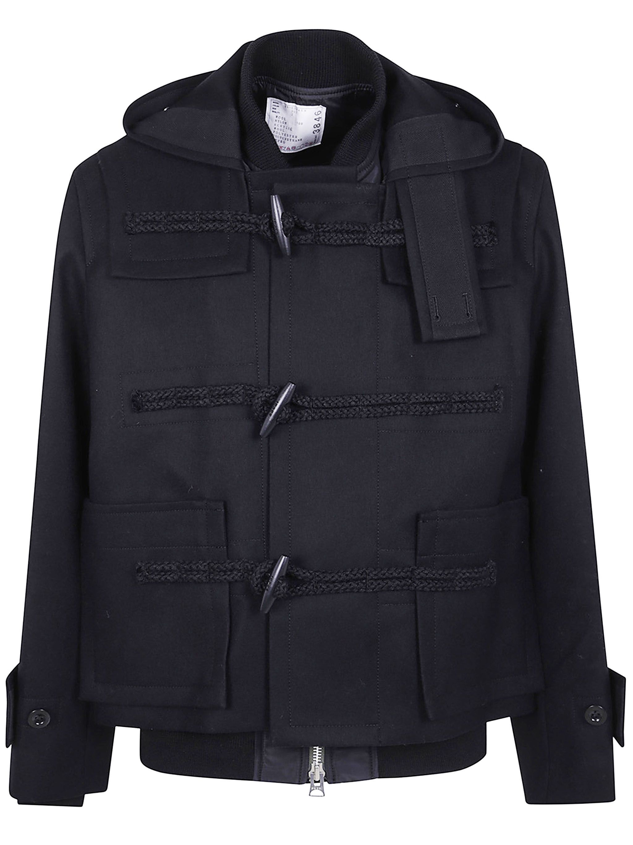 Sacai WOOL MELTON BLOUSON Size US M / EU 48-50 / 2 - 1 Thumbnail