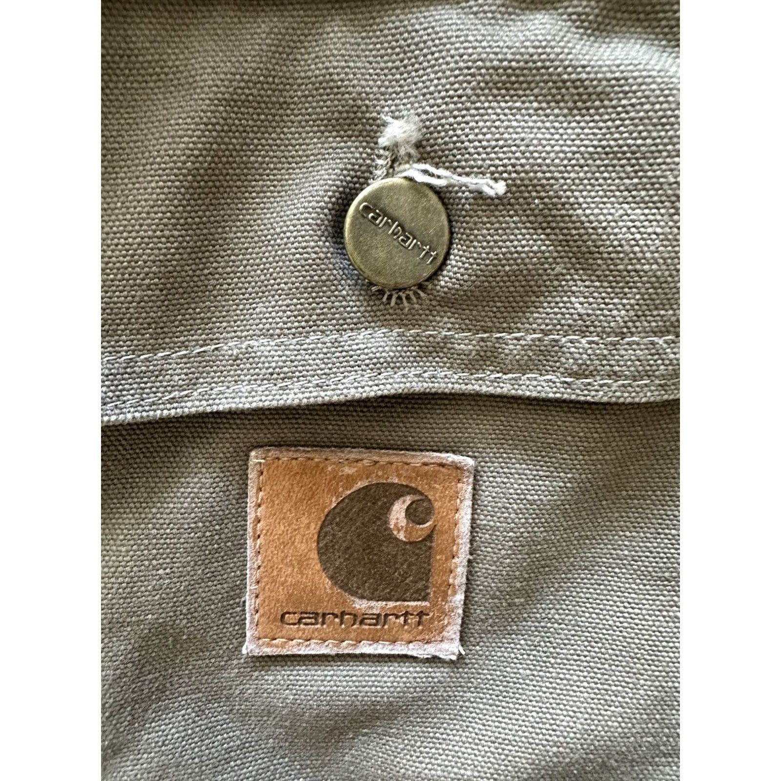 Carhartt VINTAGE Carhartt Union Made Coat CQ5521 Chore Wool Lined USA Men's XXL Beige Long Jacket Button Zip Pockets 90s Outdoor Workwear Size US XXL / EU 58 / 5 - 2 Thumbnail