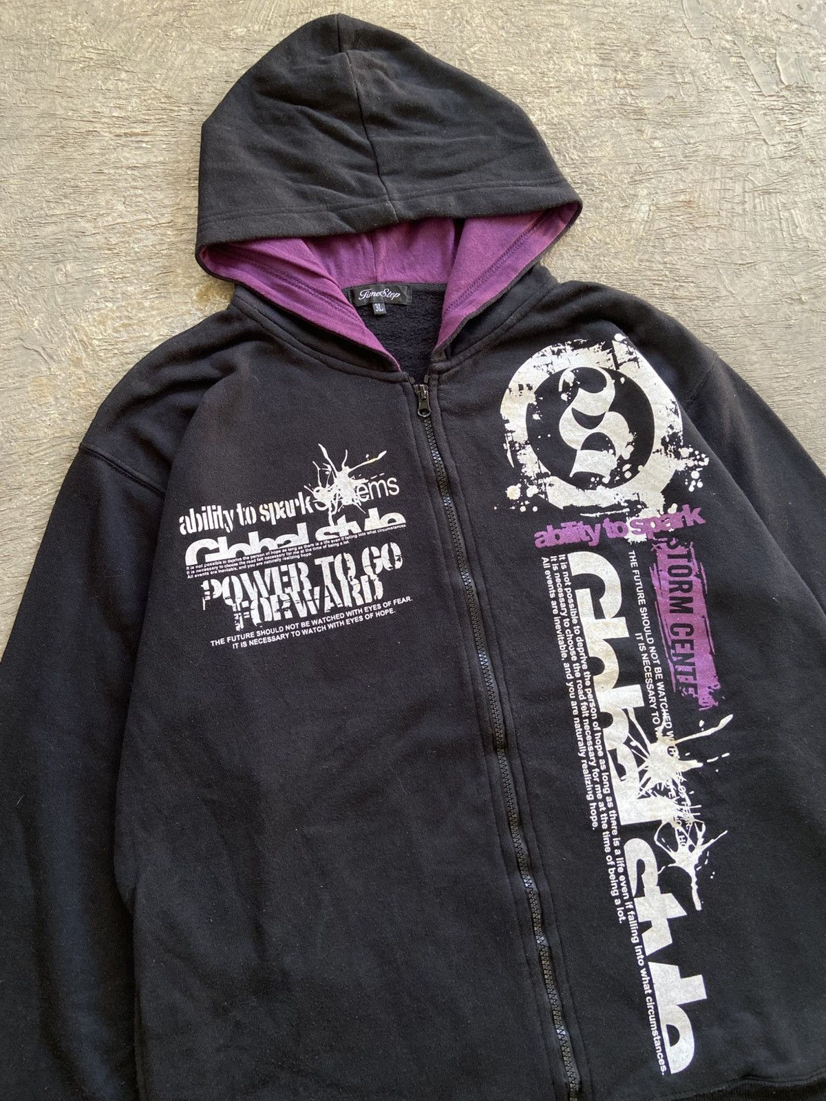 Seditionaries 2000s Time Step - Vkei Style Poem Zip Hoodie Size US XL / EU 56 / 4 - 4 Thumbnail