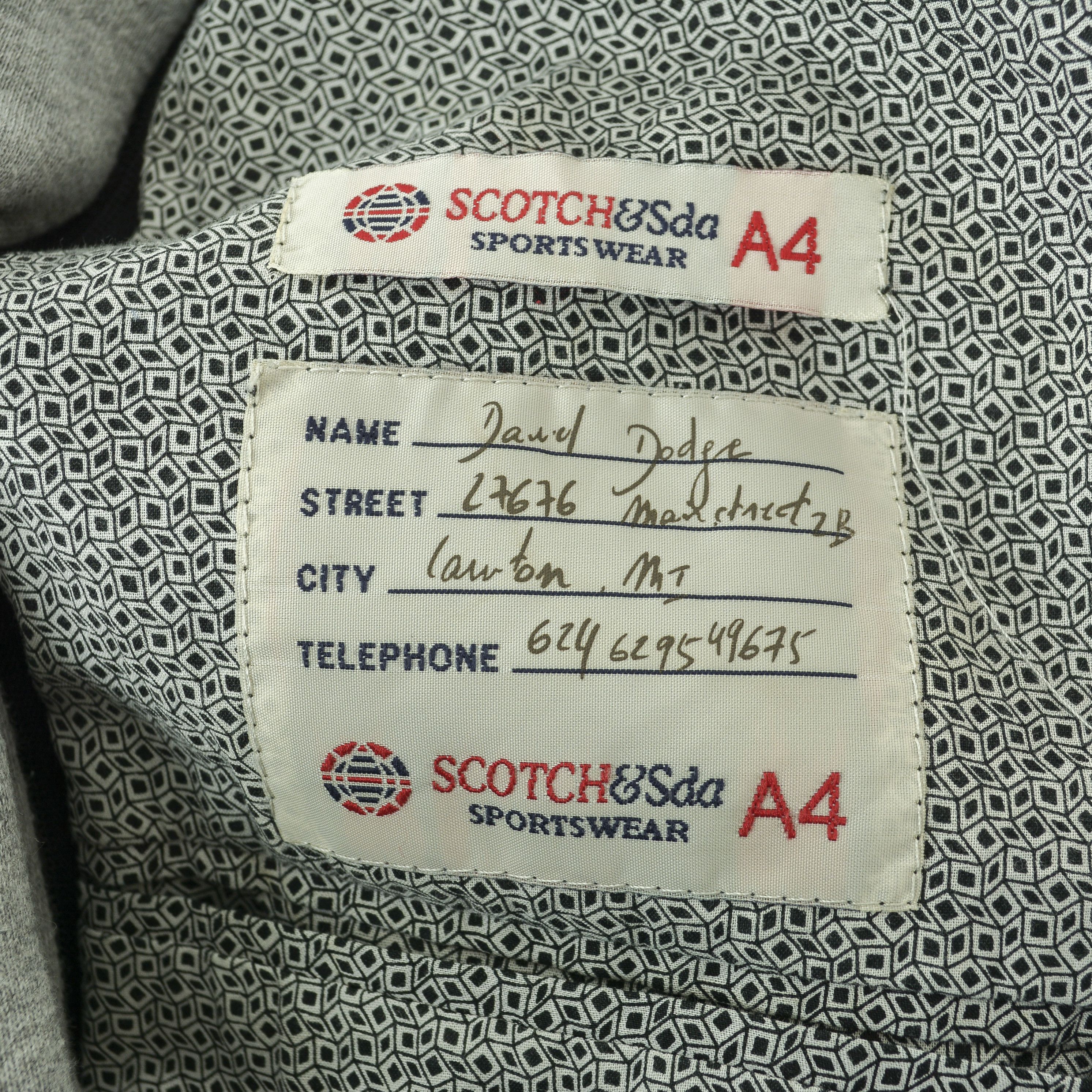 Scotch & Soda Vintage A4 Men XL Blazer Removable Removable Jumper Collar Size 44R - 6 Thumbnail