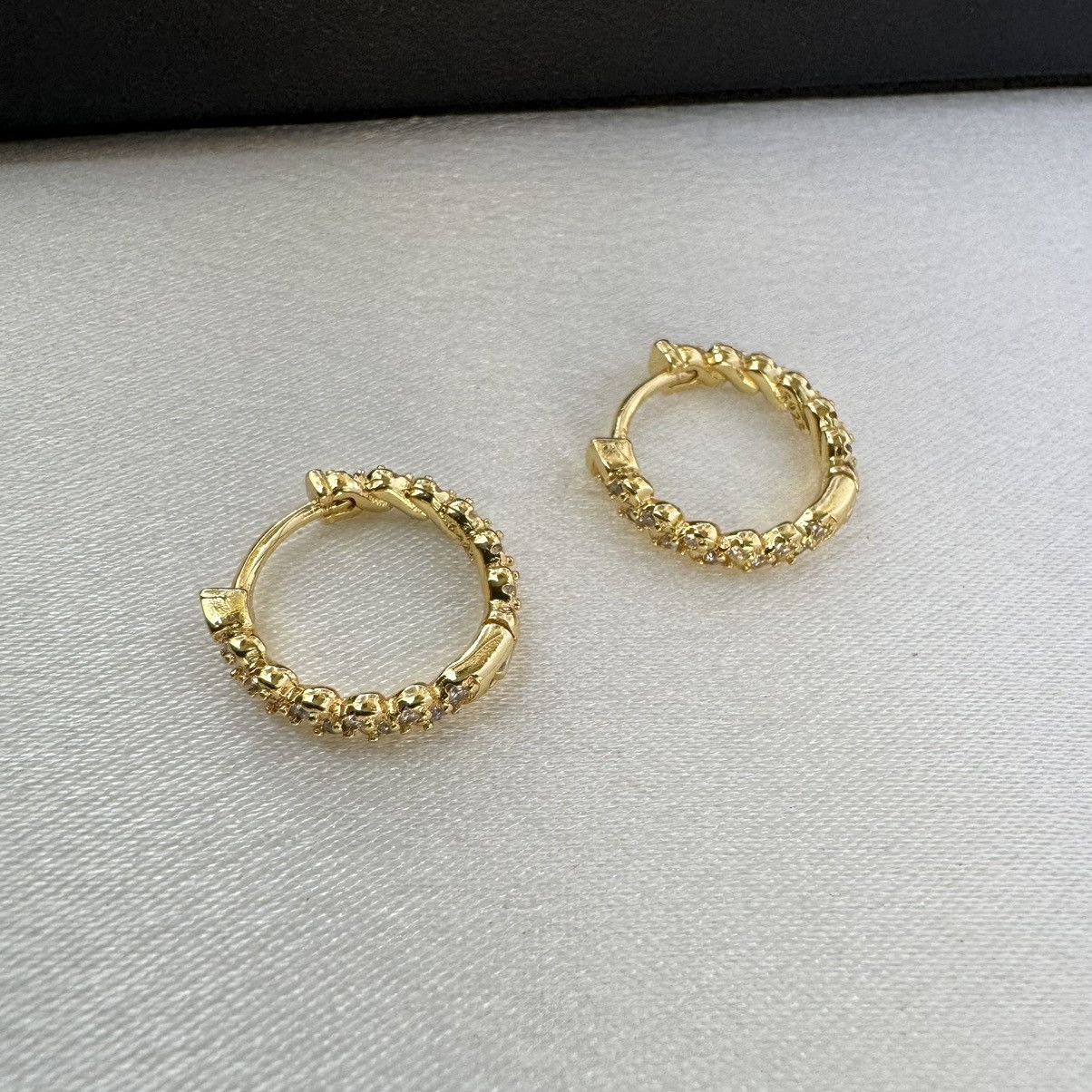 Designer × Other 14mm Small Gold Hoop Earrings for Women Size ONE SIZE - 1 Thumbnail