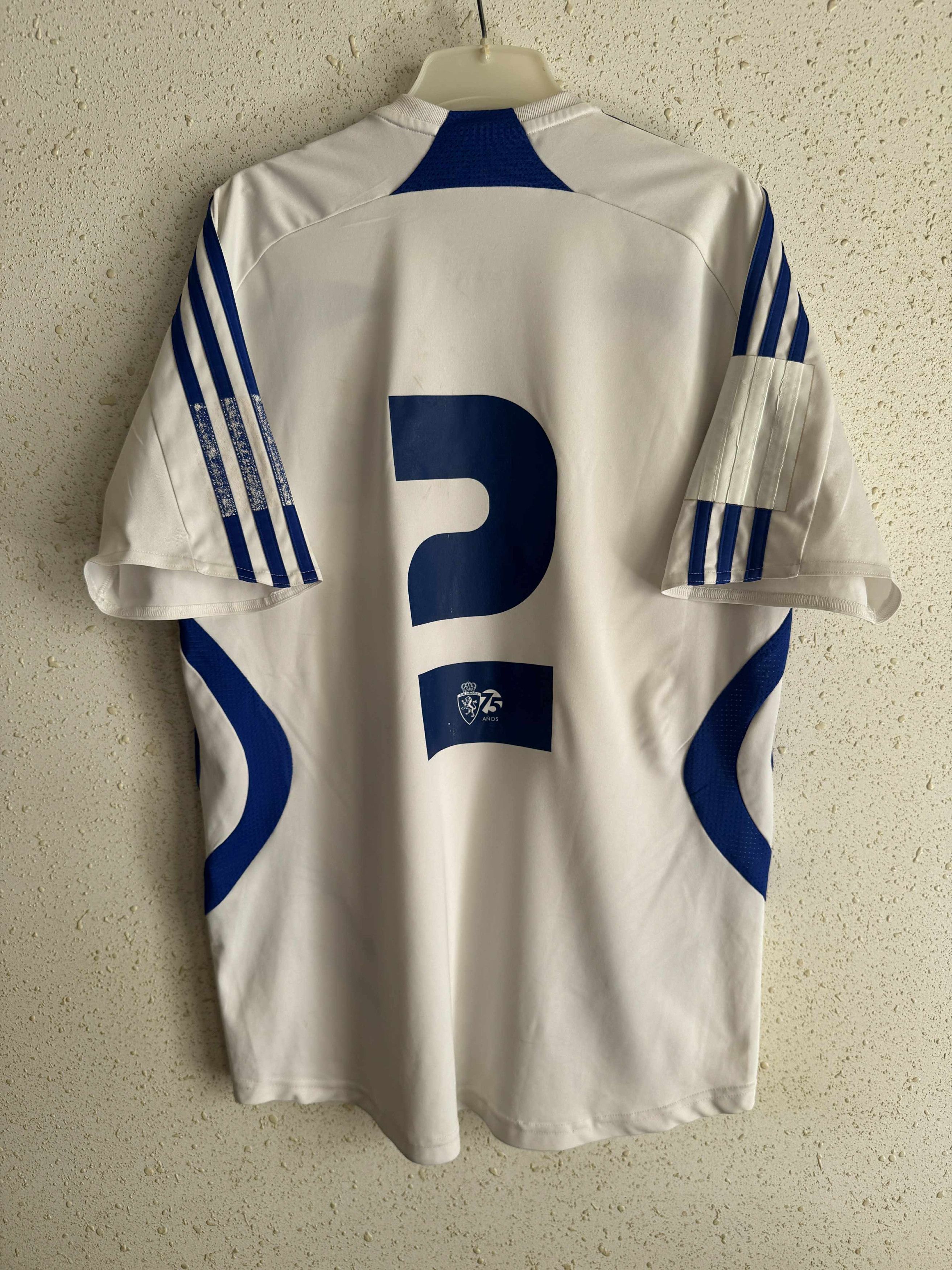 Adidas Real Zaragoza 2007/08 Home Shirt Adidas - Number #2 Size US S / EU 44-46 / 1 - 2 Thumbnail