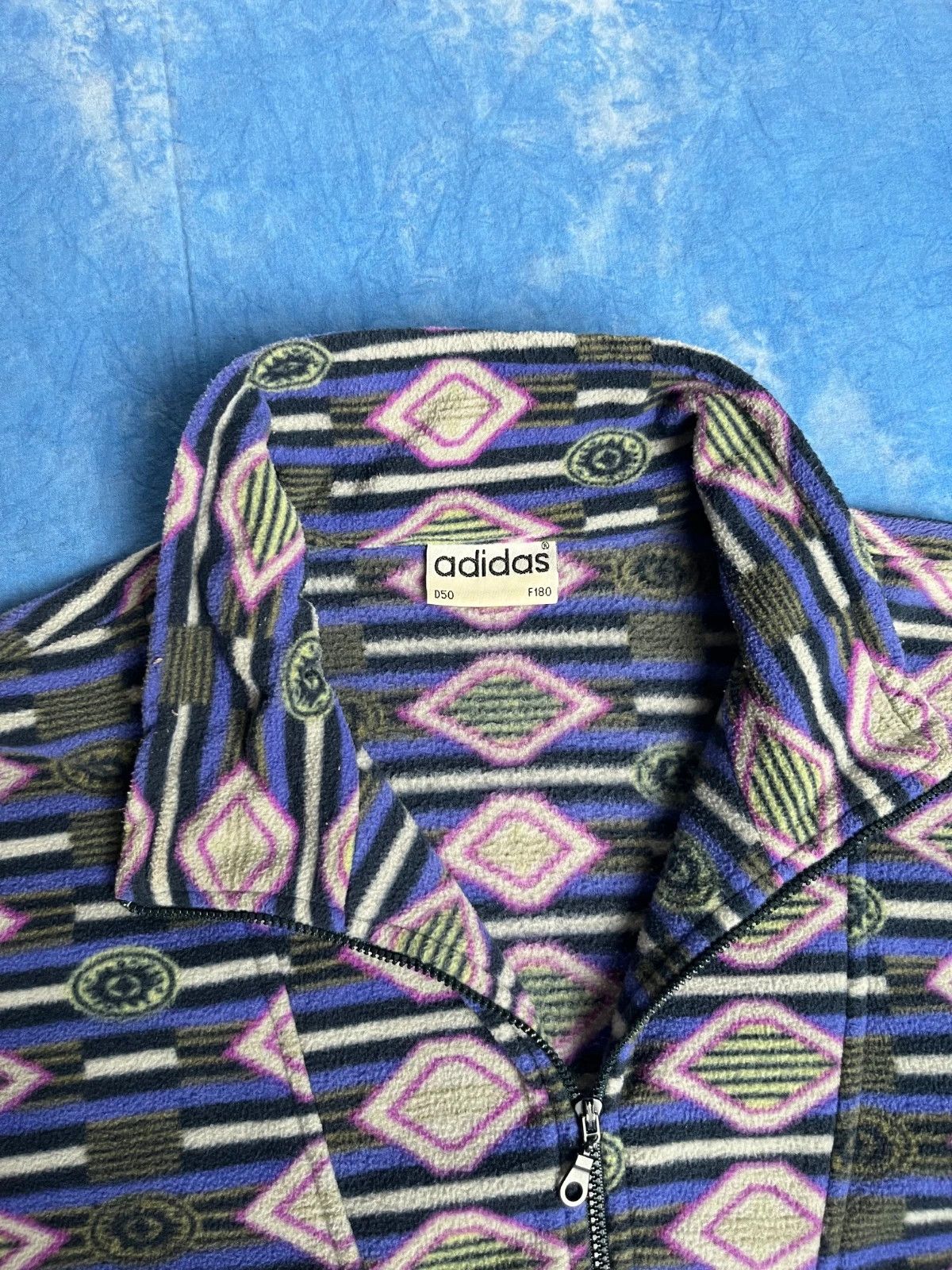 Adidas Vintage 90s Adidas Synchilla Multicolour Fleece RARE Size US M / EU 48-50 / 2 - 3 Thumbnail