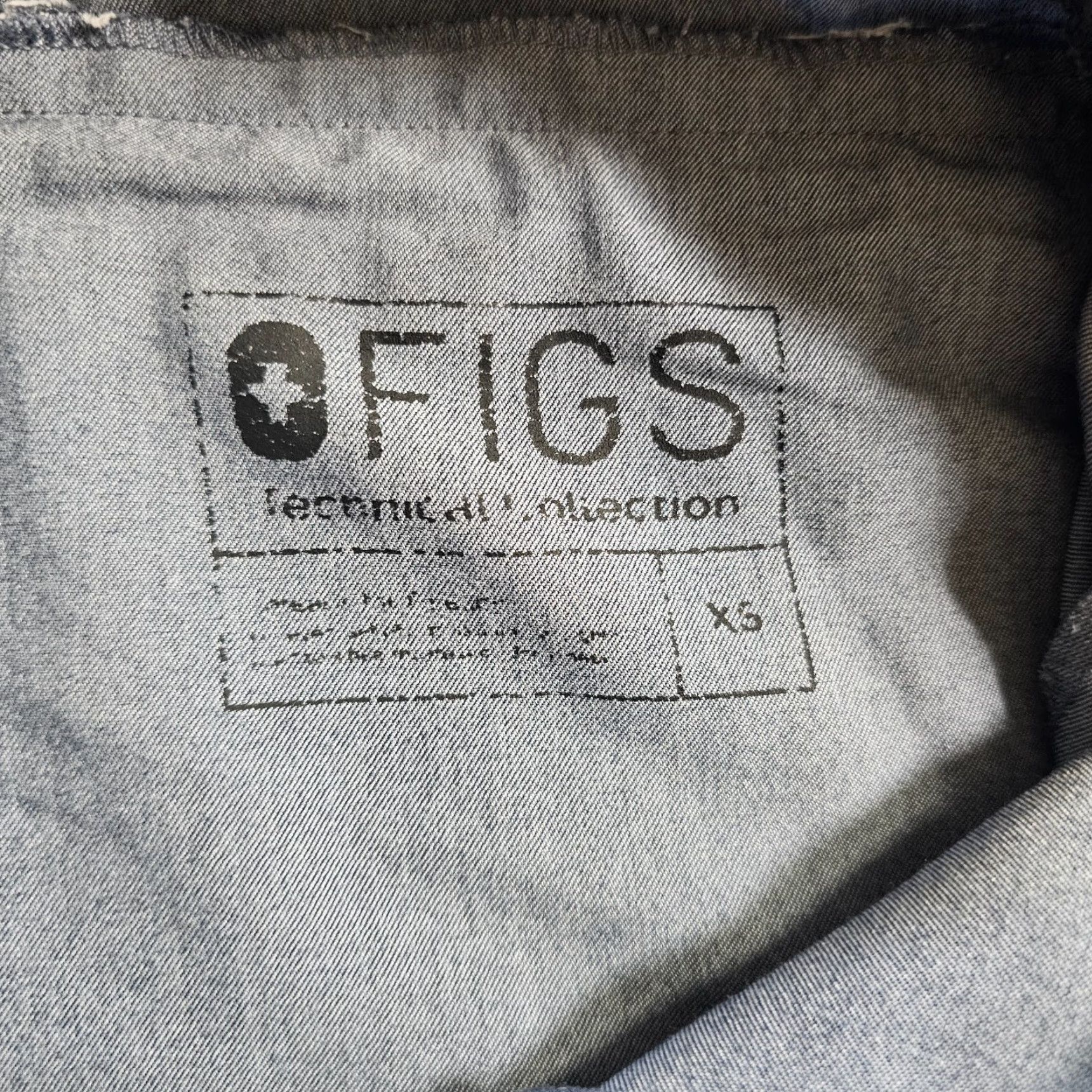 Vintage FIGS Scrub Pants Womens XS Gray Zip Elastic Waist Straight Leg Comfort Size 26" / US 2 / IT 38 - 3 Thumbnail