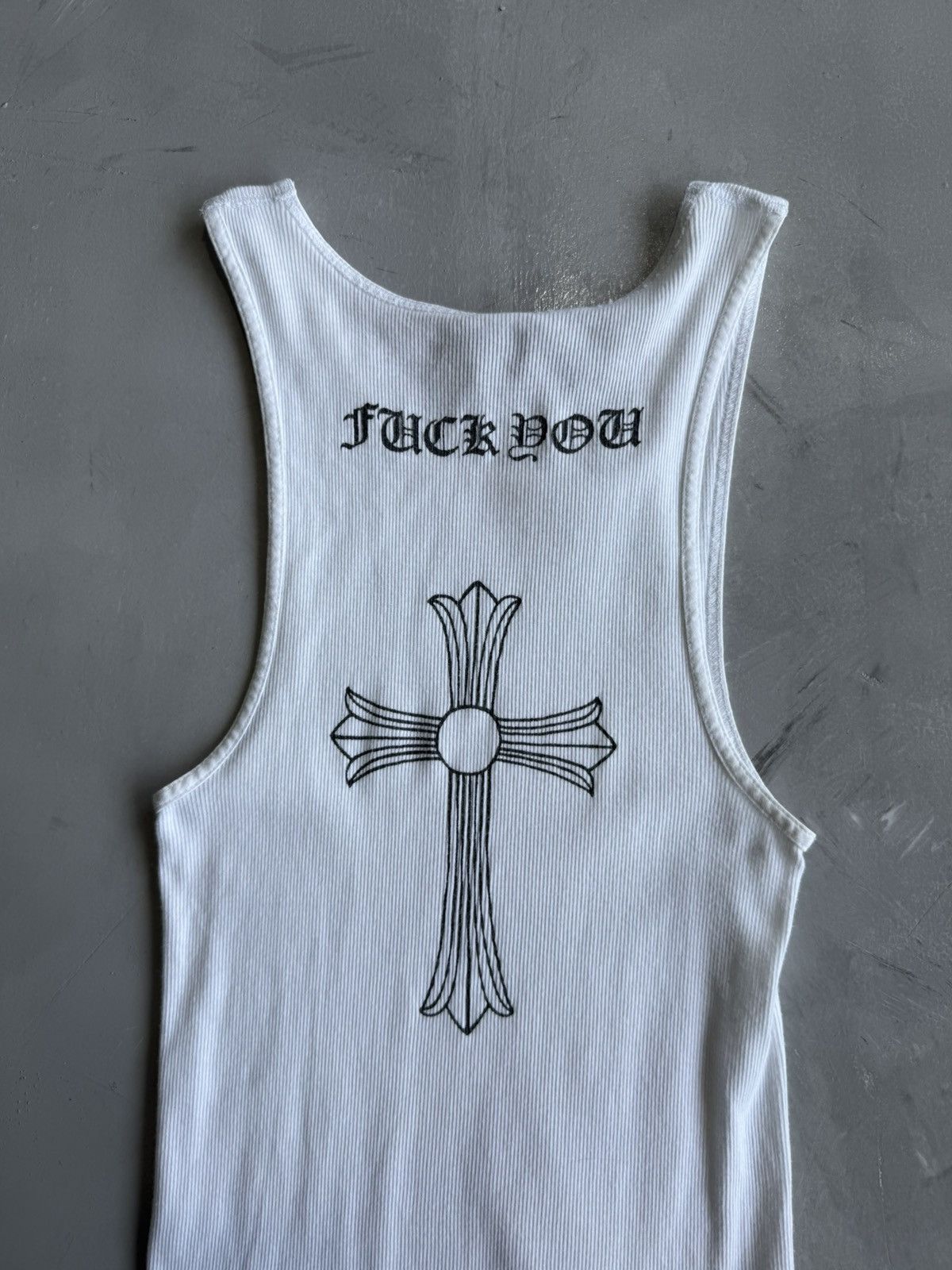 Chrome Hearts 90s - Cross FUCK YOU Thermal Tanktop Size US M / EU 48-50 / 2 - 3 Thumbnail