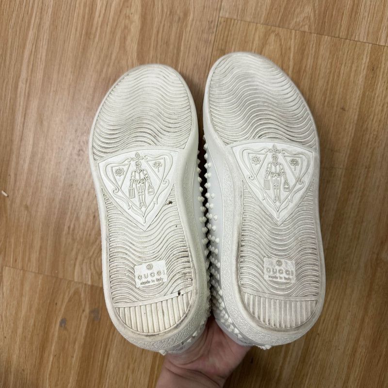 Gucci Gucci White High-Top Studded Sneakers - Size US 10 / EU 43 - 4 Thumbnail