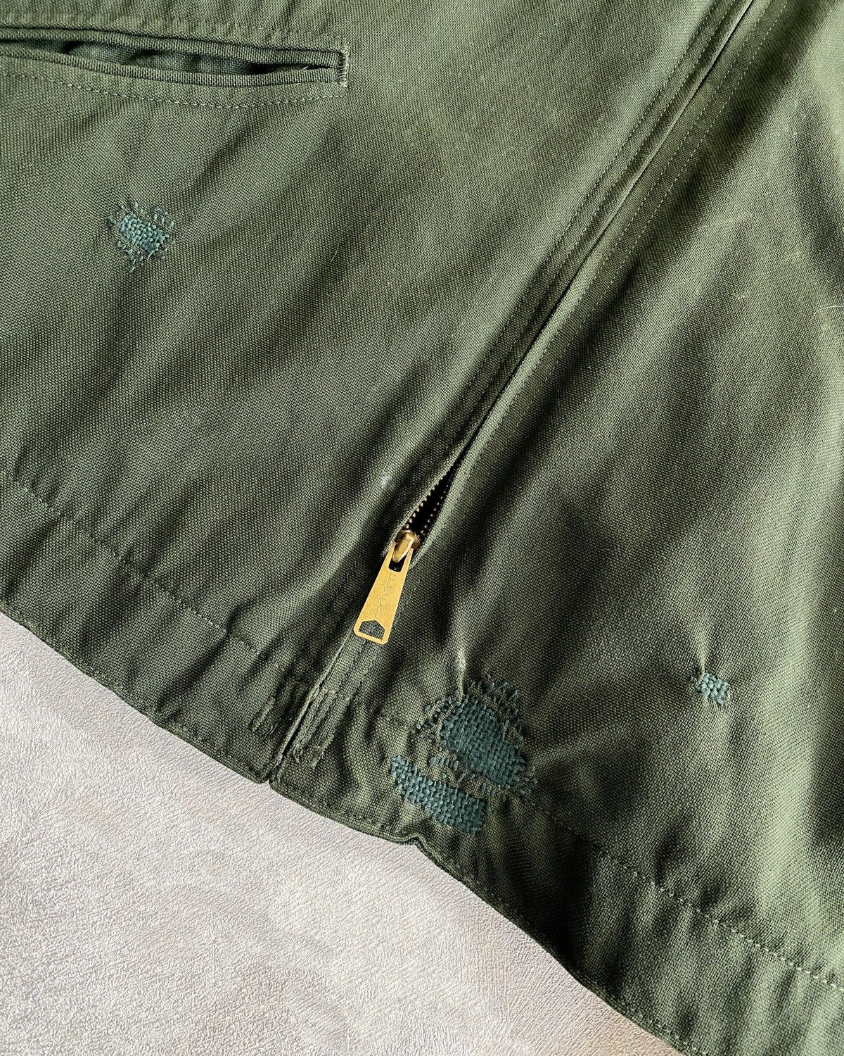 Carhartt Vintage Carhartt Detroit Blanked Lined Jacket - J129 OLV Size US L / EU 52-54 / 3 - 7 Thumbnail