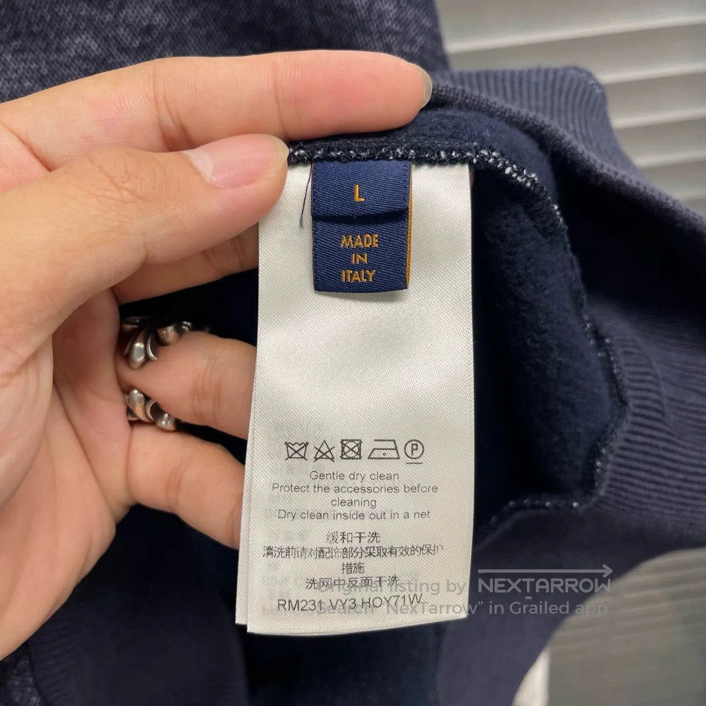 Louis Vuitton Blue Zip-Up Hoodie with Contrast Sleeves. Size US L / EU 52-54 / 3 - 6 Thumbnail