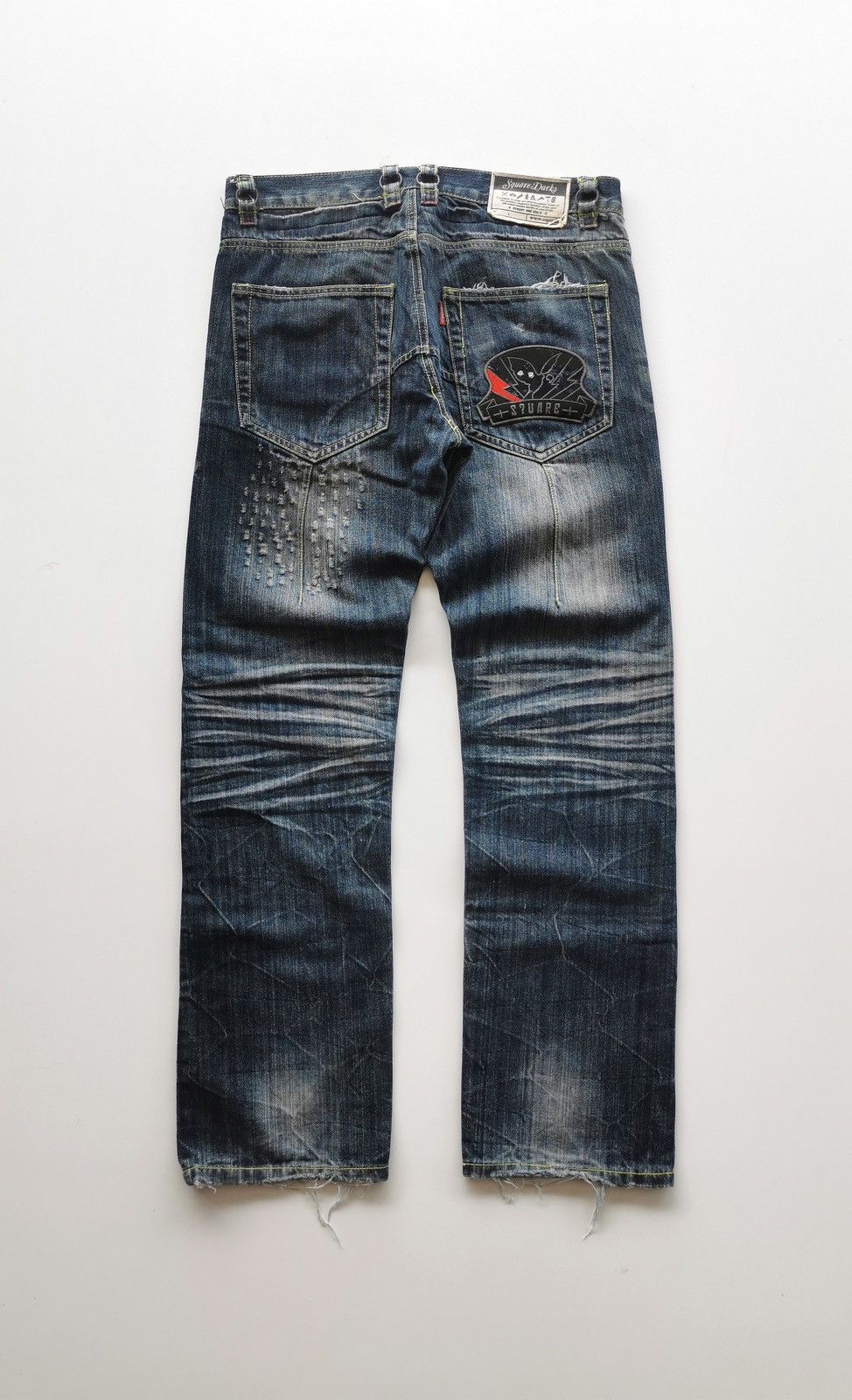 Japanese Brand Square Dark Distressed Jeans Size US 34 / EU 50 - 5 Thumbnail