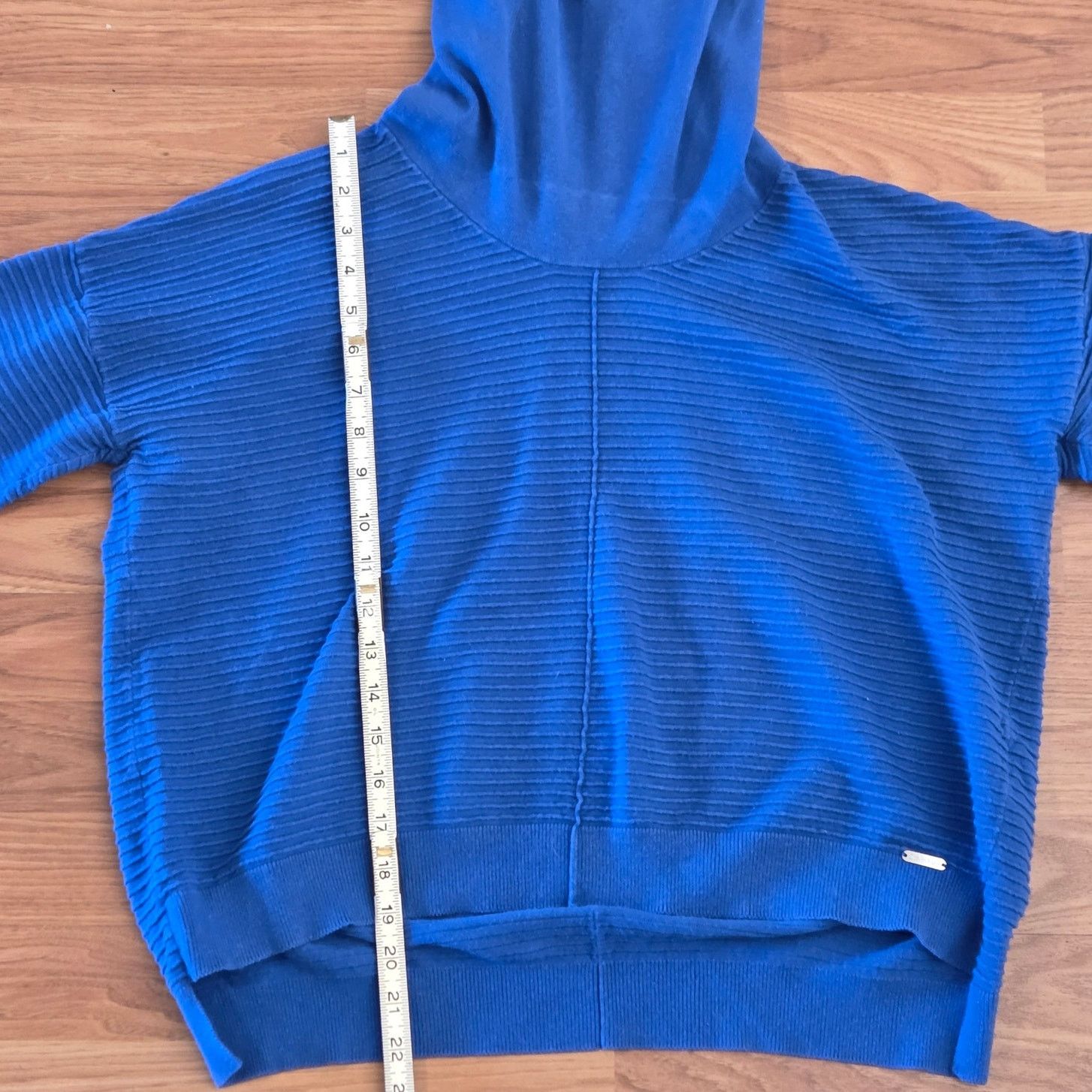 Calvin Klein Chic Blue Calvin Klein Performance Waffle-Knit Turtle Neck Size M / US 6-8 / IT 42-44 - 5 Thumbnail