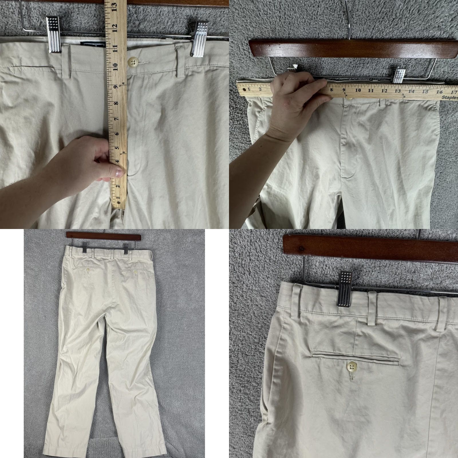 Polo Ralph Lauren Polo Ralph Lauren Chino Pants Mens 34x30 Beige Khaki Cotton Flat Front Casual Pants Men Beige 34/30 Slim Straight Front Zip Size US S / EU 44-46 / 1 - 8 Thumbnail