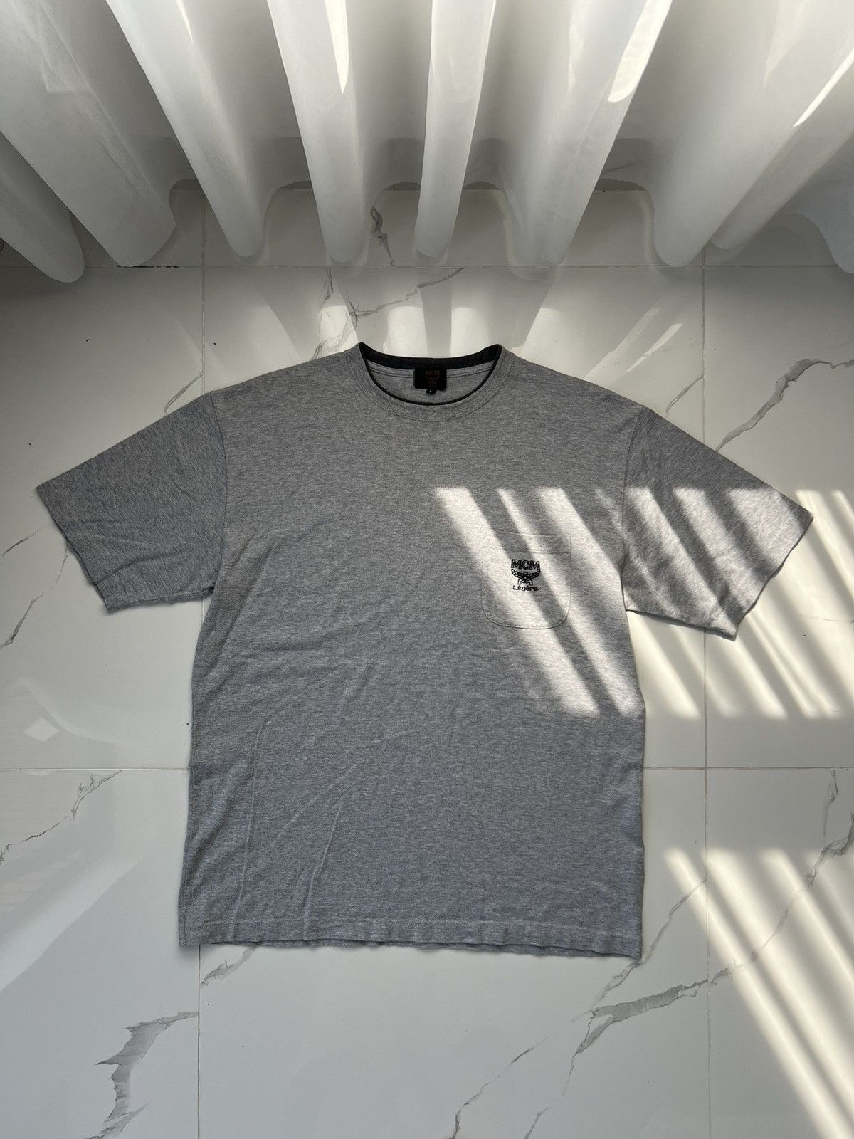 MCM × Vintage 90's MCM LEGERE RETRO POCKET LOGO Y2K TEE AVANT-GARDE Size US M / EU 48-50 / 2 - 1 Thumbnail
