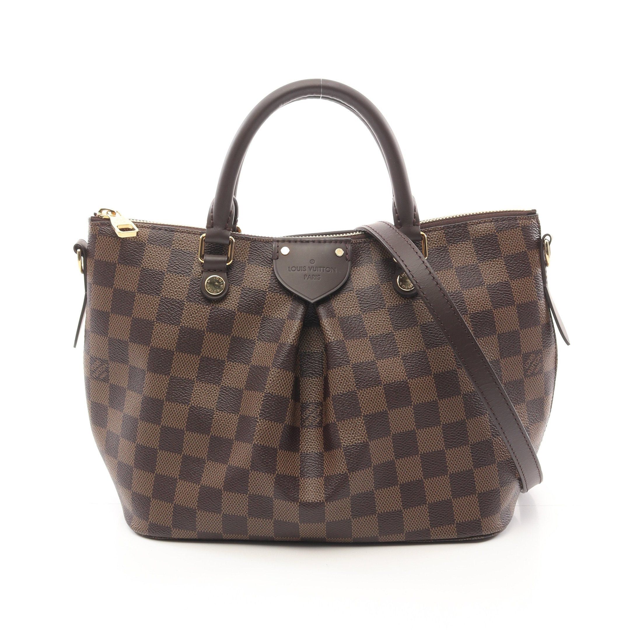 Louis Vuitton Louis Vuitton Siena Pm Damier Ebene Handbag Leather Brown Size ONE SIZE - 1 Thumbnail
