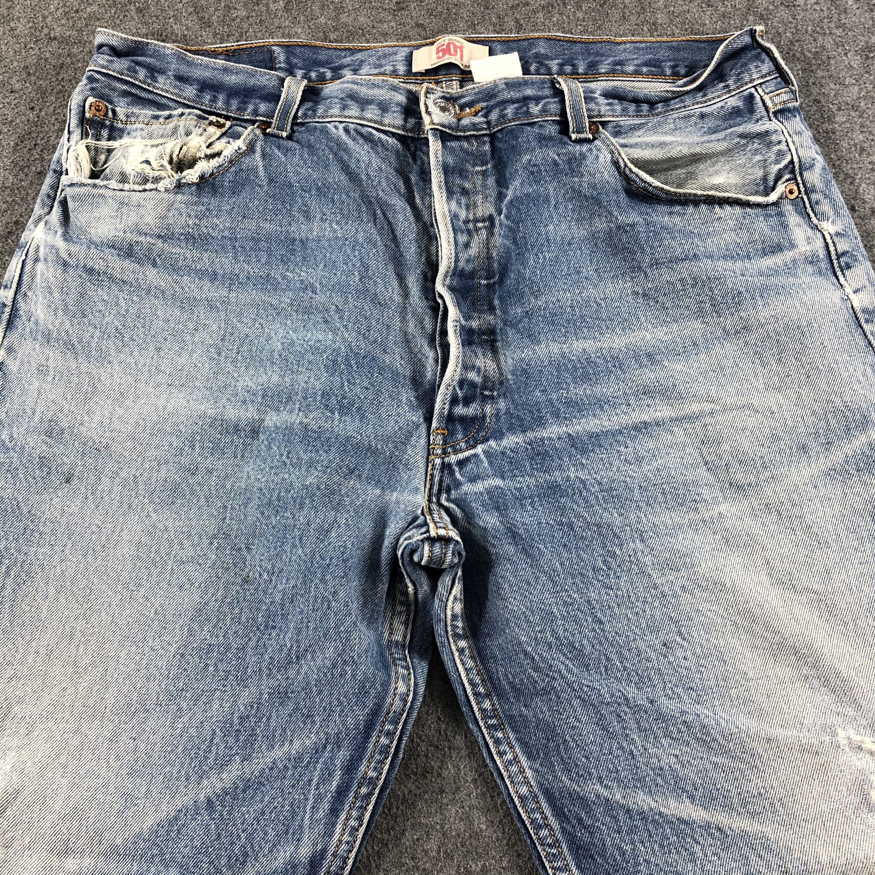 Levi's Vintage Blue Wash Levis 501 Jeans-J2508 Size US 36 / EU 52 - 3 Thumbnail